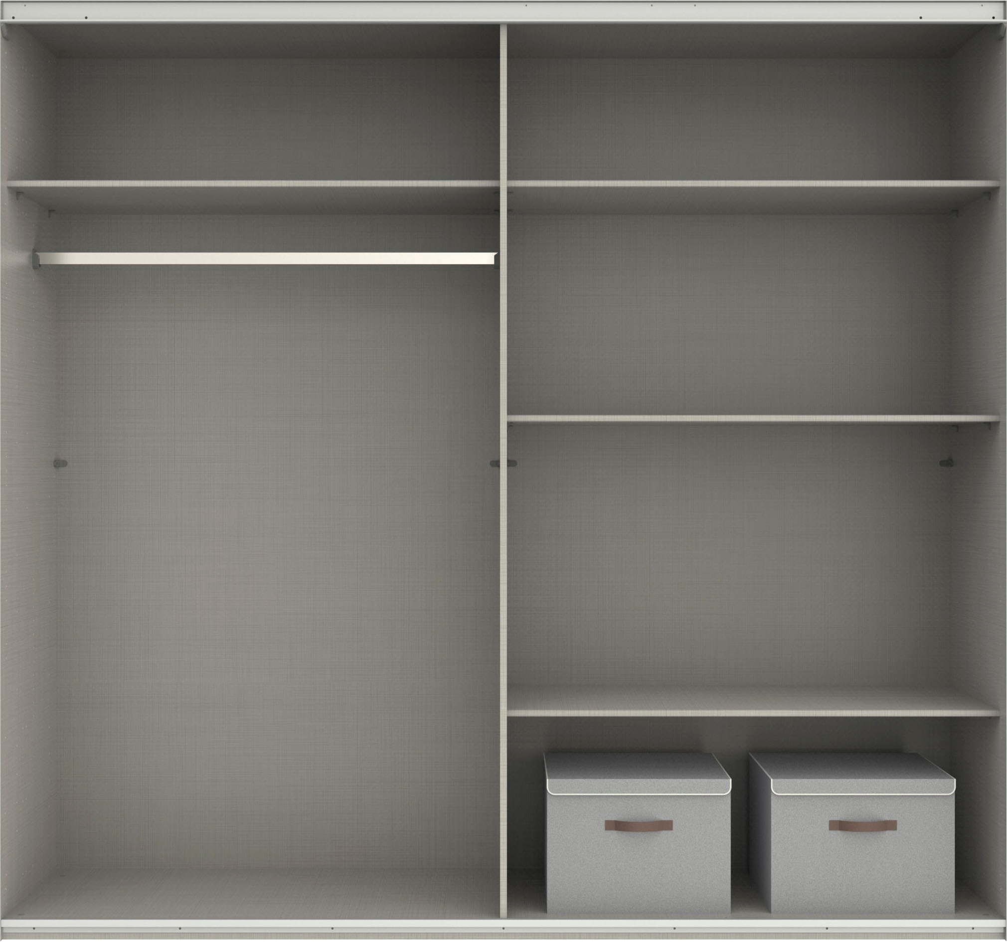 Rechnung Stoffboxen INKLUSIVE 2 auf Einlegeböden »Norderstedt«, bestellen Schwebetürenschrank zusätzliche Wimex und 2