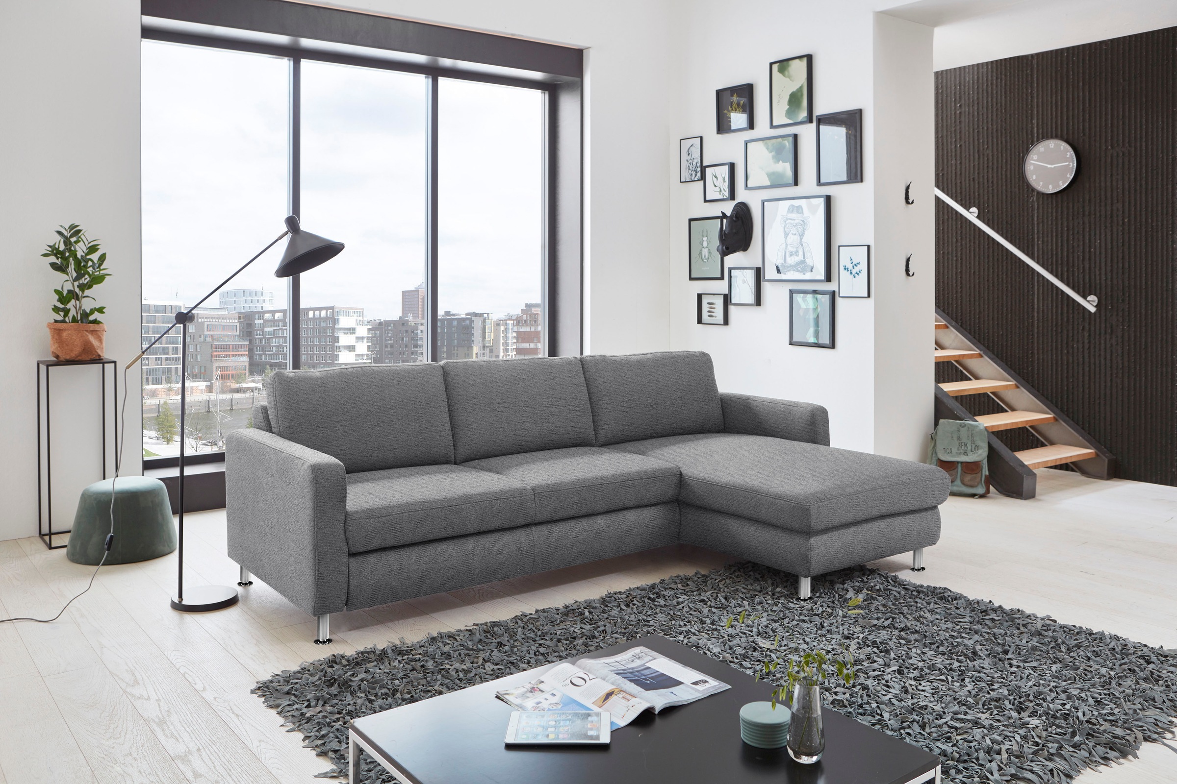 Die PlanBar Ecksofa "MP-IN19027 L-Form" wahlweise mit Bettfunktion, frei im günstig online kaufen