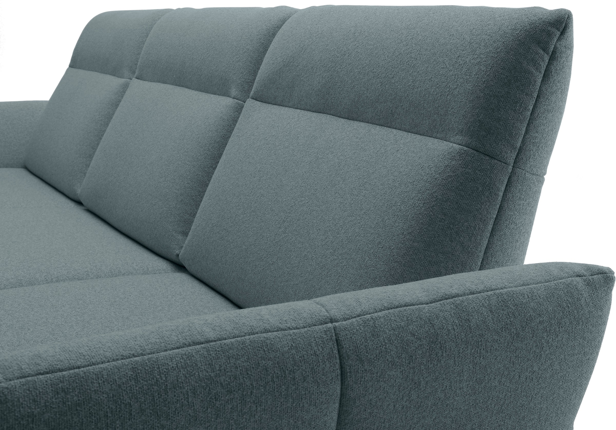 Creation BY ROLF BENZ Ecksofa »hs.460«, Sockel in Nussbaum, Winkelfüße in Umbragrau, Breite 318 cm
