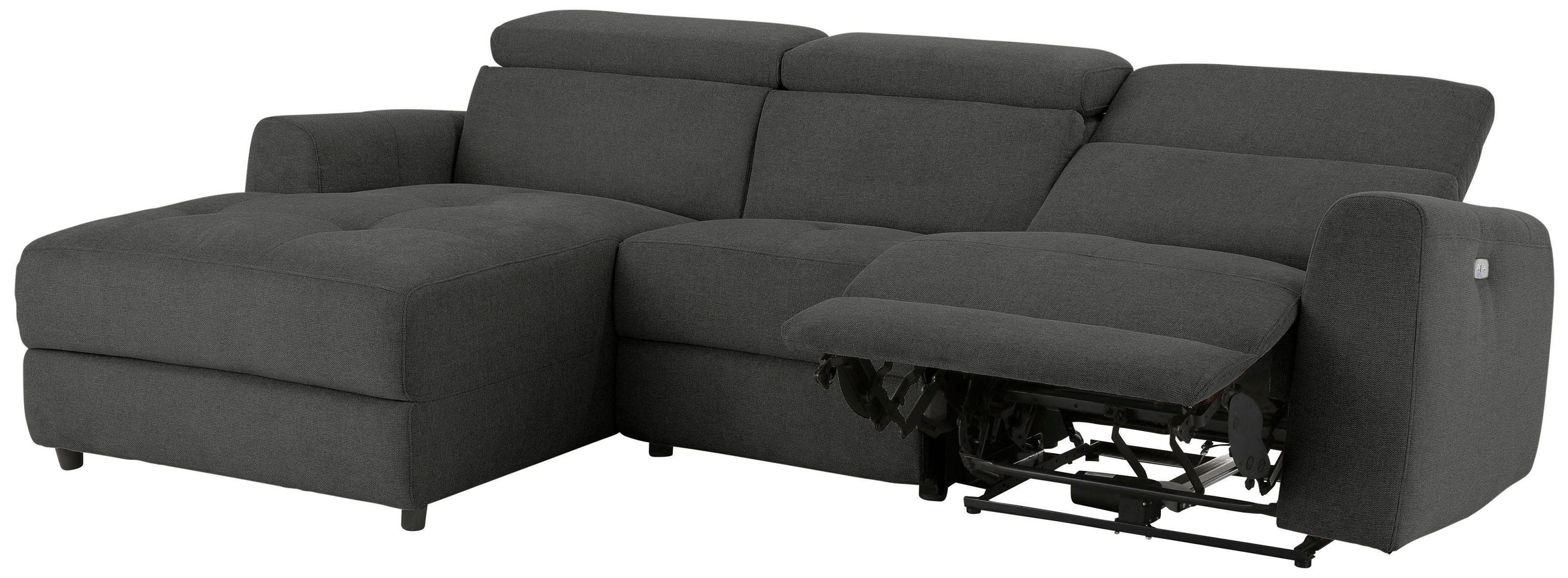 Home affaire Ecksofa »Sentrano, L-Form,«, 275 cm, man. o. elektr. Relaxfunktion und USB/Kopfverstellung
