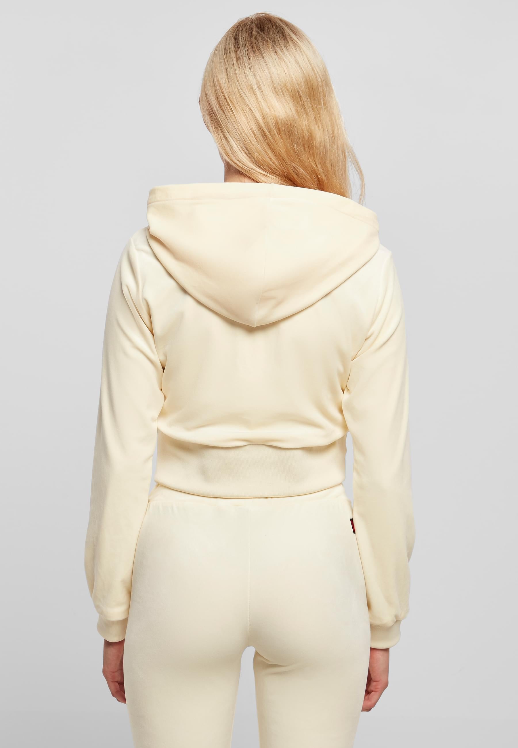 Fubu Kapuzenpullover »Fubu Damen FW224-020-1 Signature Velours Zip Hoodie offwhite« 1 Stk.