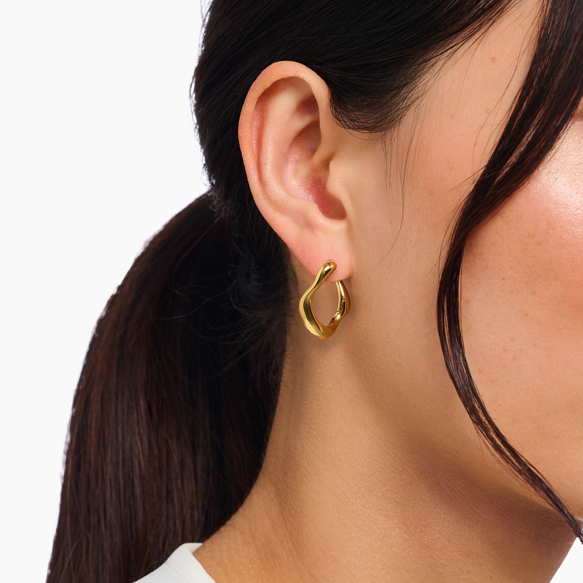 THOMAS SABO Paar Creolen »Natural Beauty Creolen klein, Bold Elegance, CR754-413-39«