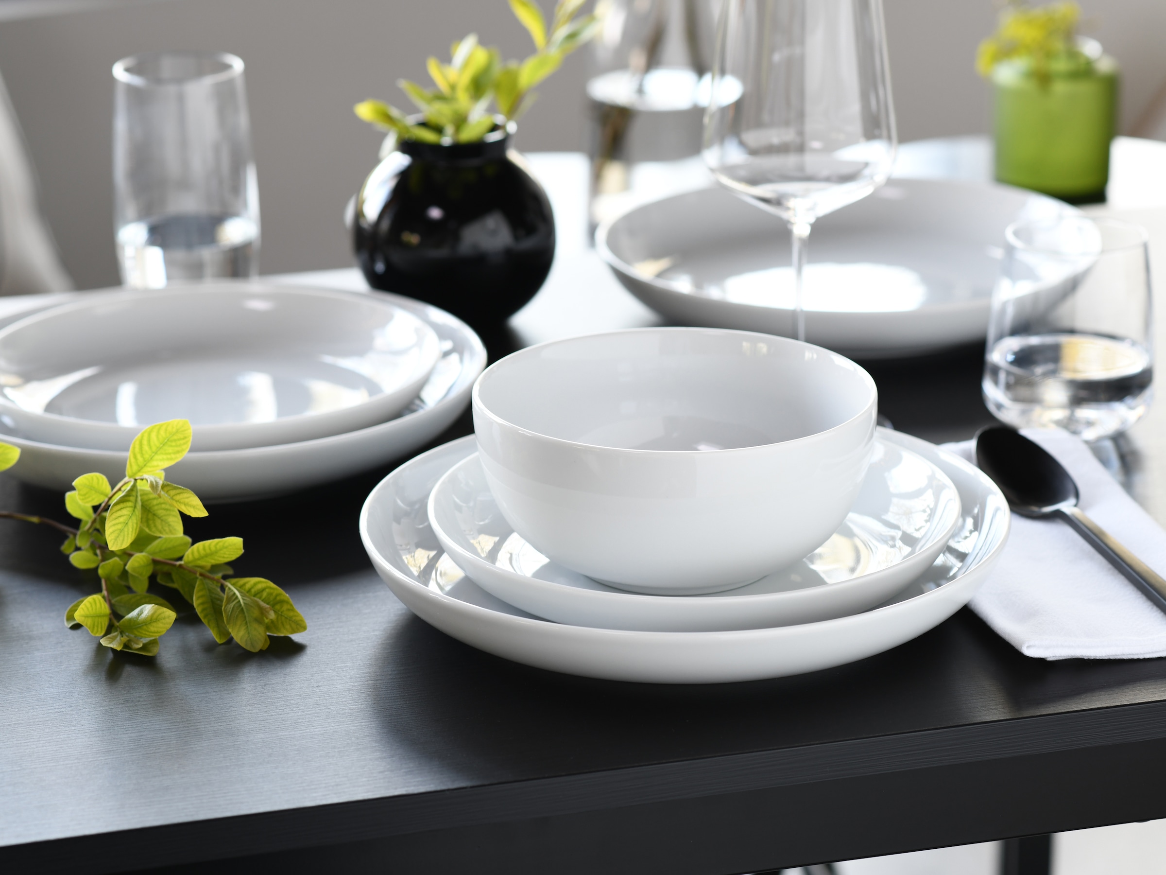 CreaTable Teller-Set »Allround Weiß, Tellerset 12-tlg« Daily Use, Zeitlos