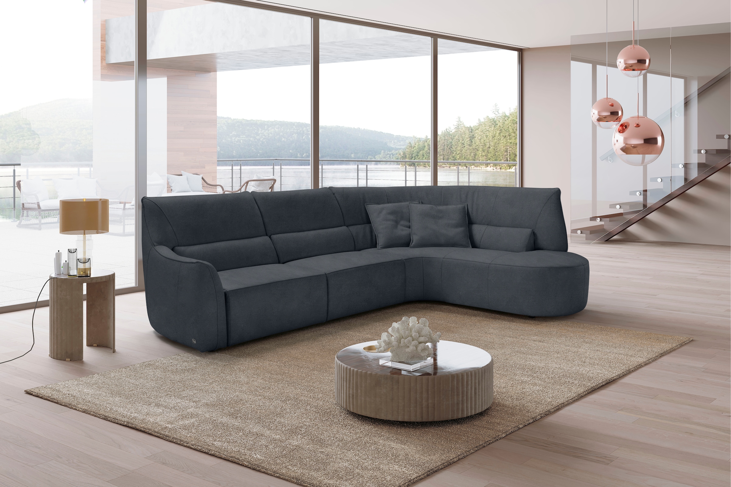 Egoitaliano Ecksofa »Puffy, extravagant & edel, Retro Designsofa, hoher Sit günstig online kaufen