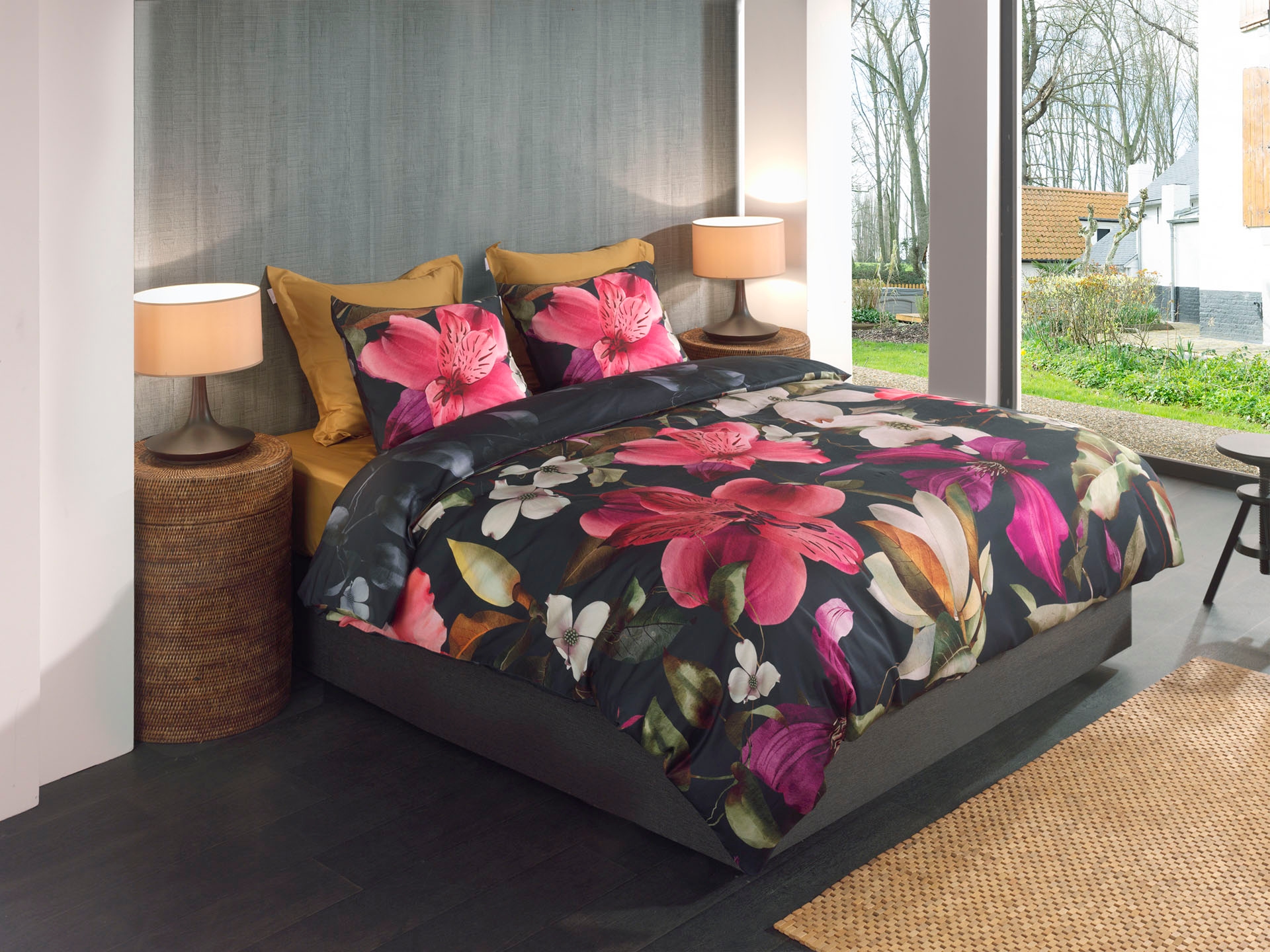 Heckett & Lane Bettwäsche »Tropici« 2 tlg. Blumen Design, 100% Baumwolle ab 135x200 cm.