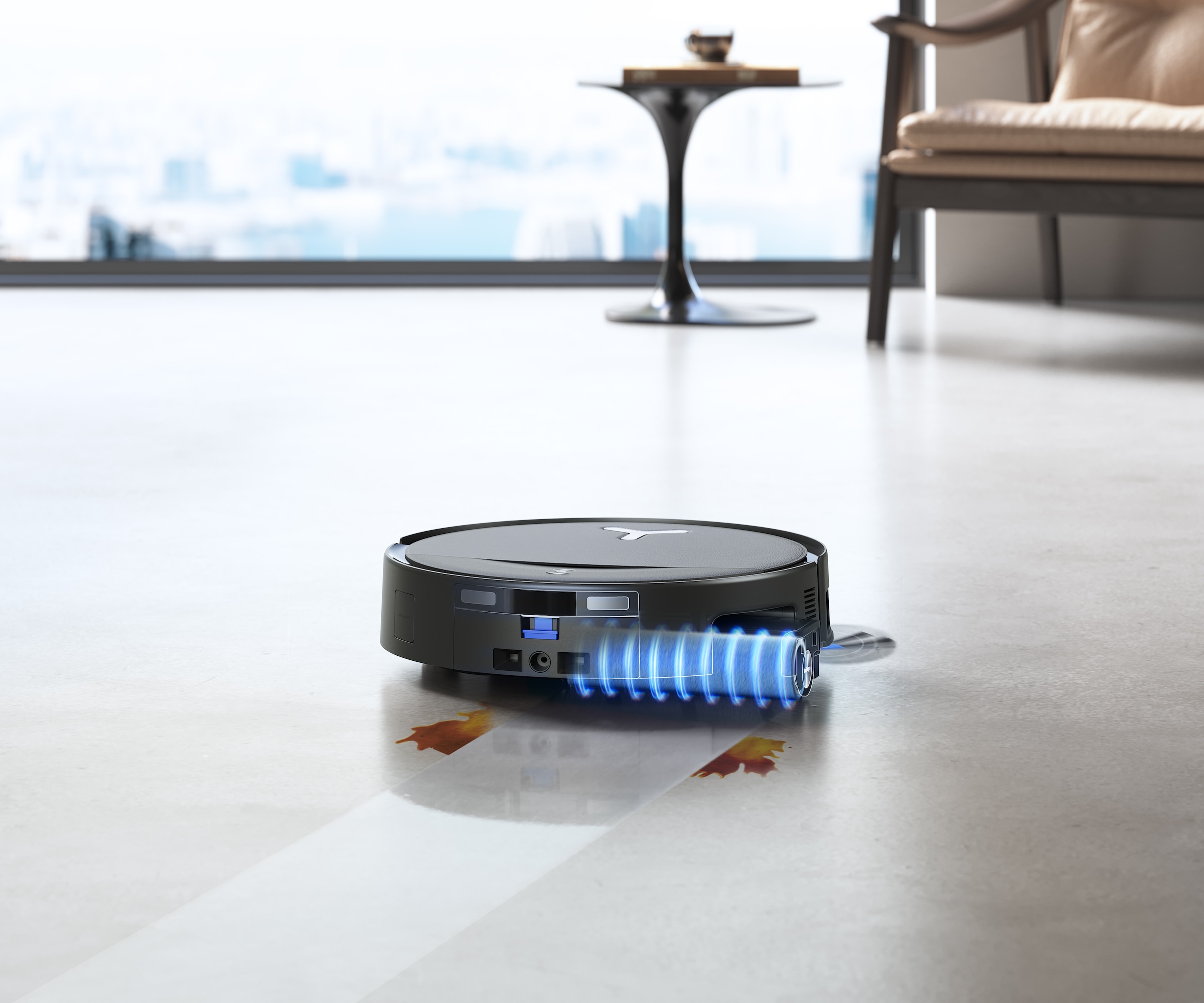 ECOVACS Nass-Trocken-Saugroboter »DEEBOT T80S OMNI (Black), OZMO ROLLER 2.0 Wischtechnologie,« 24.800 Pa Saugleistung, Triple Lift 10 mm
