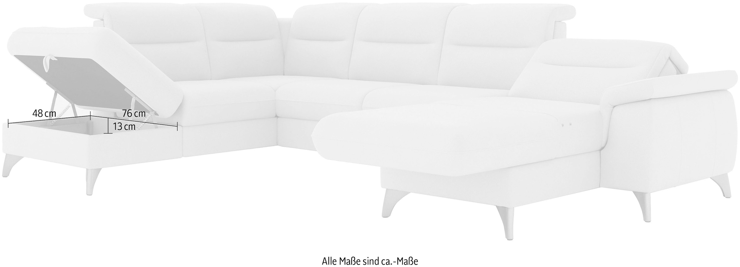 sit&more Wohnlandschaft »Astoria U-Form«, wahlweise mit motorischer Relaxfunktion