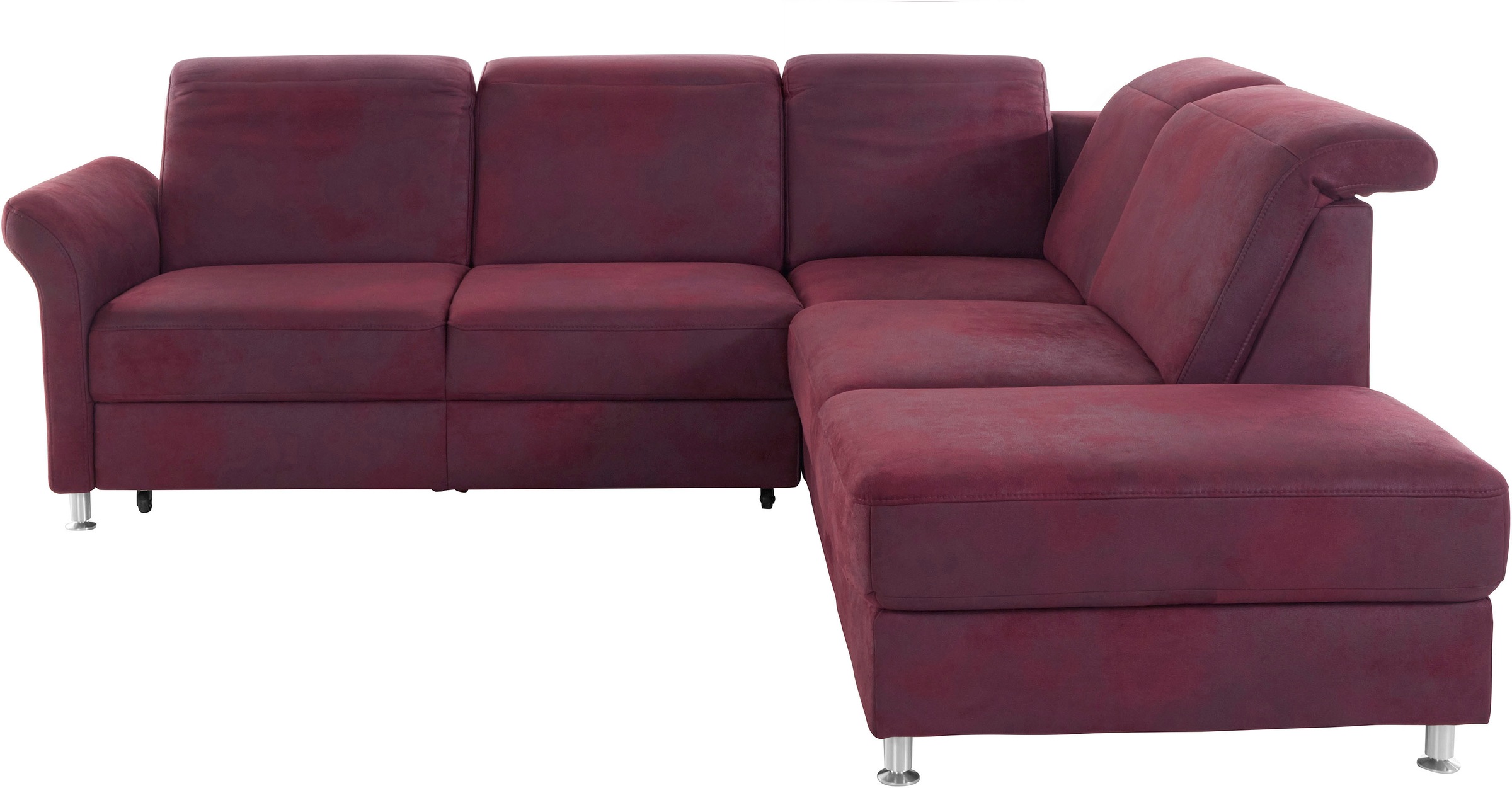 sit&more Ecksofa »Darwin L-Form«, inklusive Federkern, wahlweise mit Kopfteilverstellung, Bettfunktion