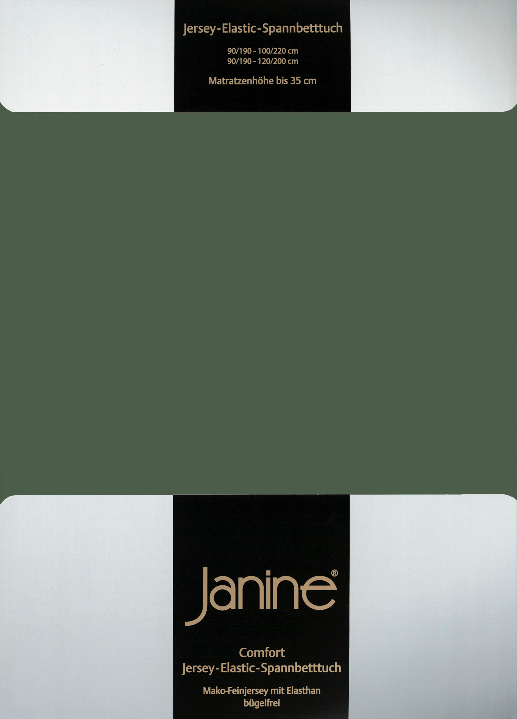 Janine Janine Spannbetttuch Elastic-Jersey 5002 olivgrün (76) Größe:  150x2 günstig online kaufen