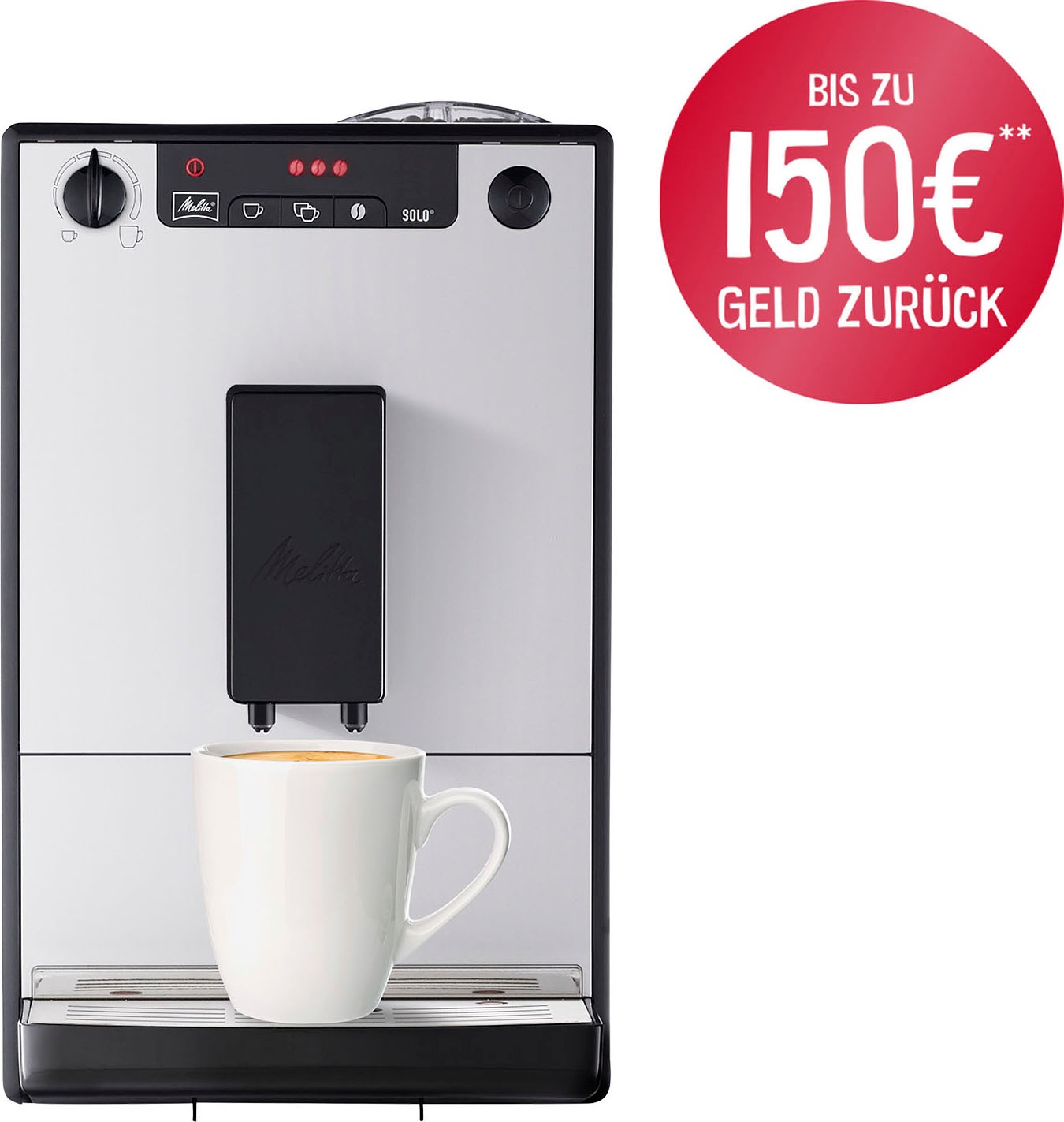 cm »Solo® 20 aromatischer Melitta & 950-666, Espresso Breite Kaffeevollautomat Silver«, Kaffee bei Pure kaufen nur