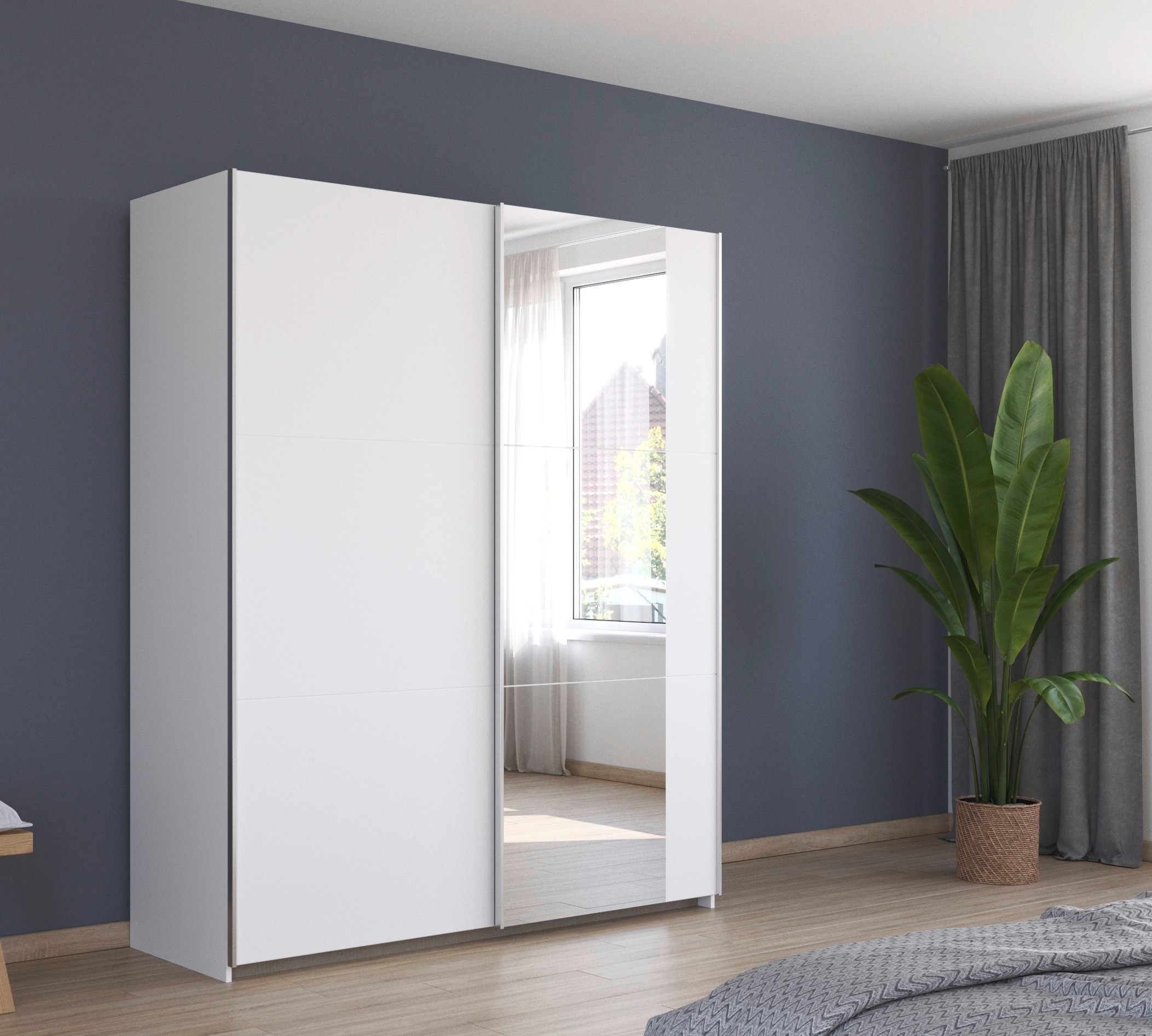 rauch Schwebetürenschrank »Kleiderschrank Garderobe TOPSELLER AURELIO mit 3 Ausstattungsvarianten«, 3 verschiedene Ausstattungsvarianten Griffe aus Metall MADE IN GERMANY