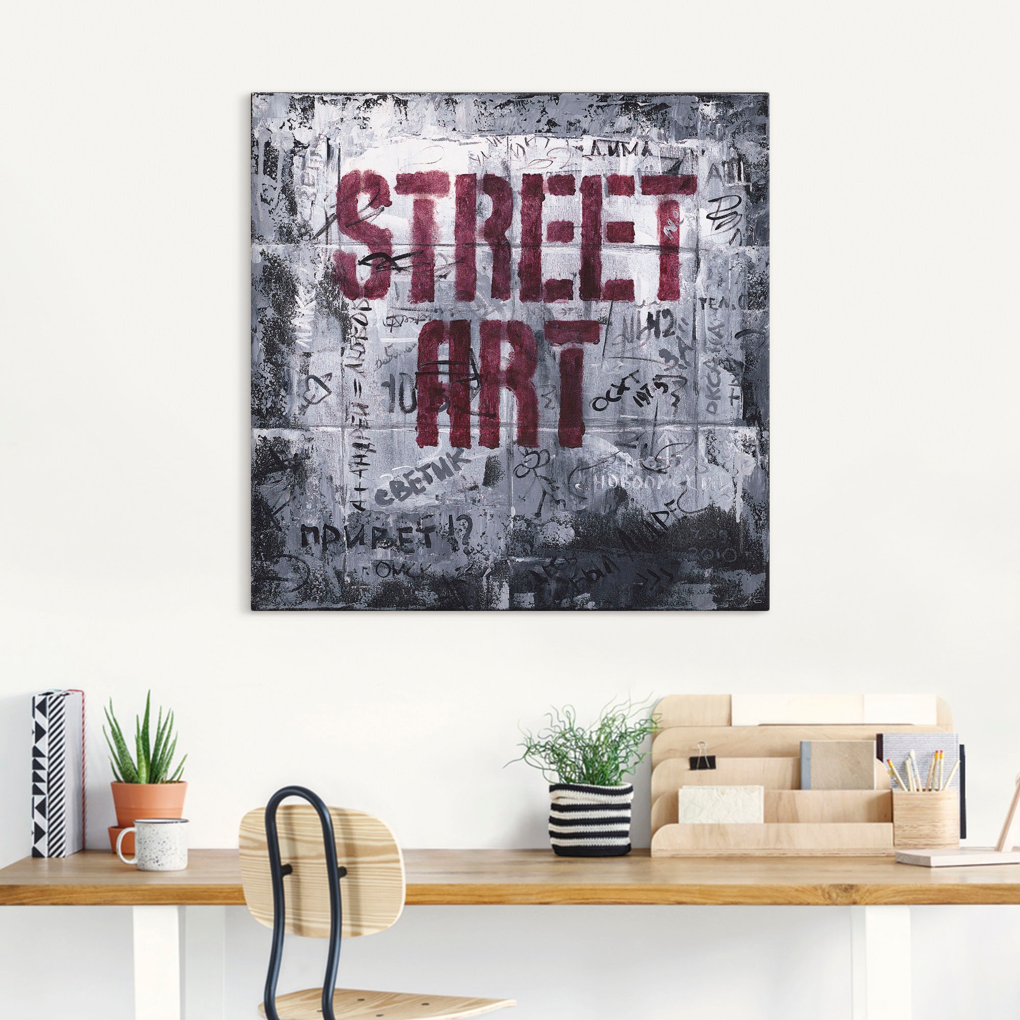 Artland Wandbild »Street Art - Straßenkunst«, Sprüche & Texte, (1 St.), als Alubild, Outdoorbild, Leinwandbild in verschied. Größen