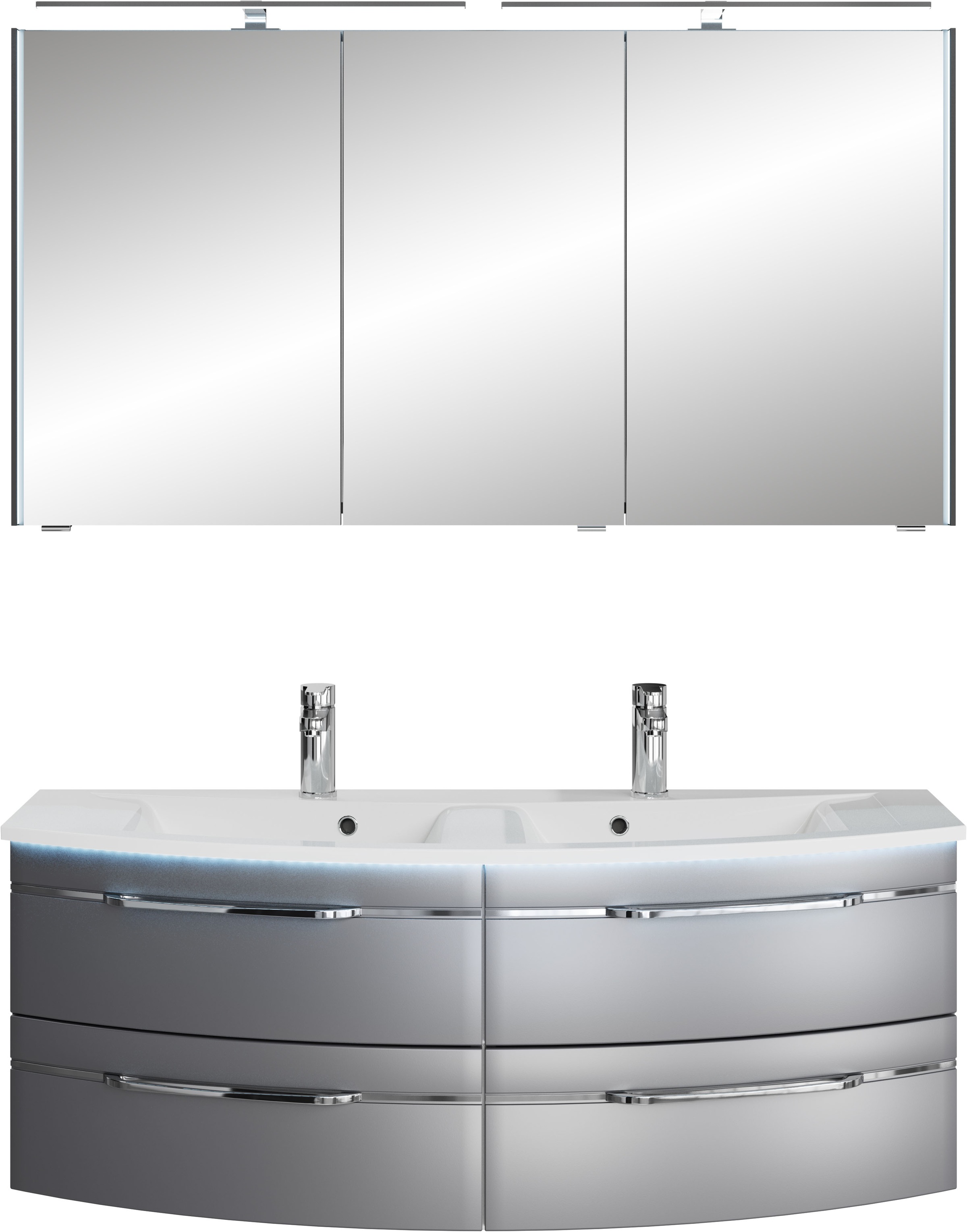 Saphir Badmöbel-Set »Badezimmer-Set 133,2 cm breit, inkl. Türdämpfer, 3 Tür günstig online kaufen