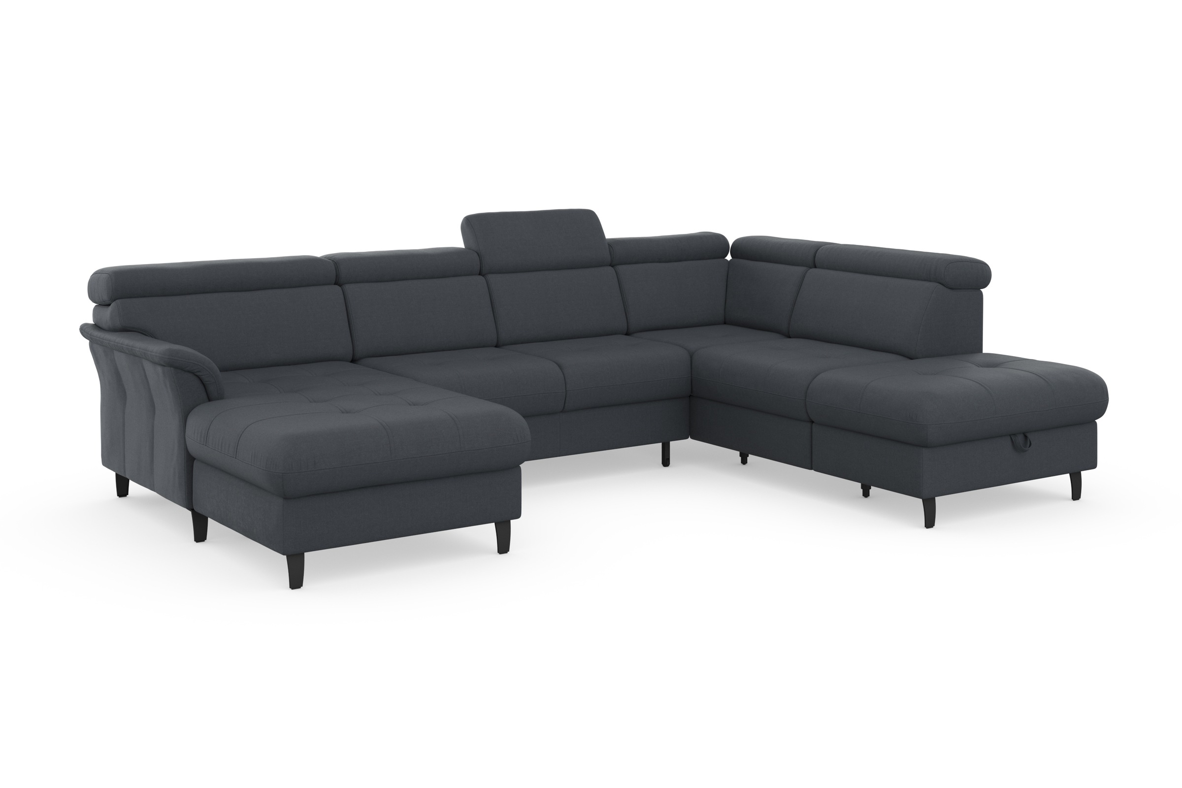 sit&more Wohnlandschaft »Marano U-Form«, inklusive Kopfteilverstellung, wahlweise mit Bettfunktion, Bettkasten