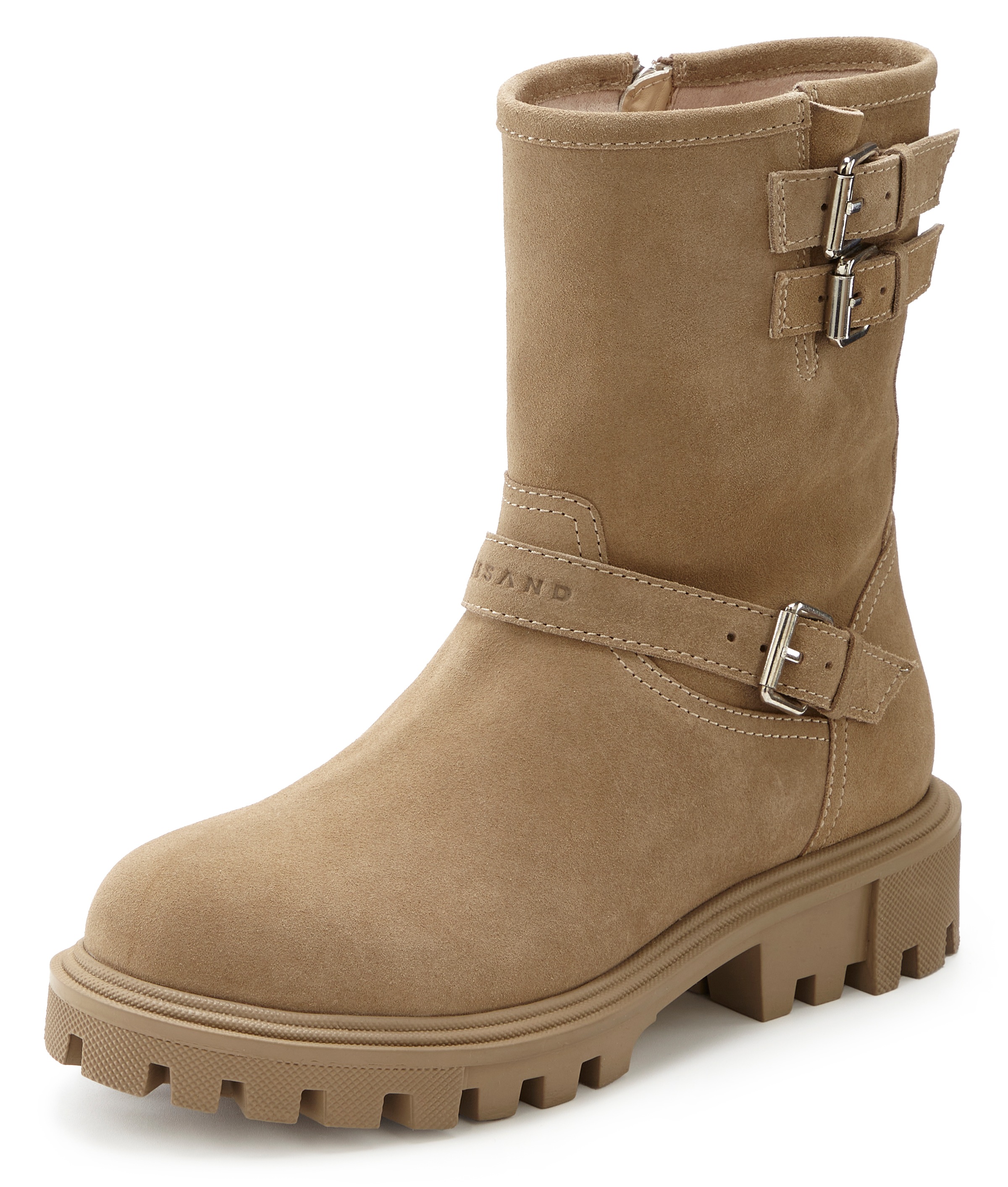 Elbsand Stiefelette, aus Leder mit trendigen Zierschnallen, Stiefel, Boots