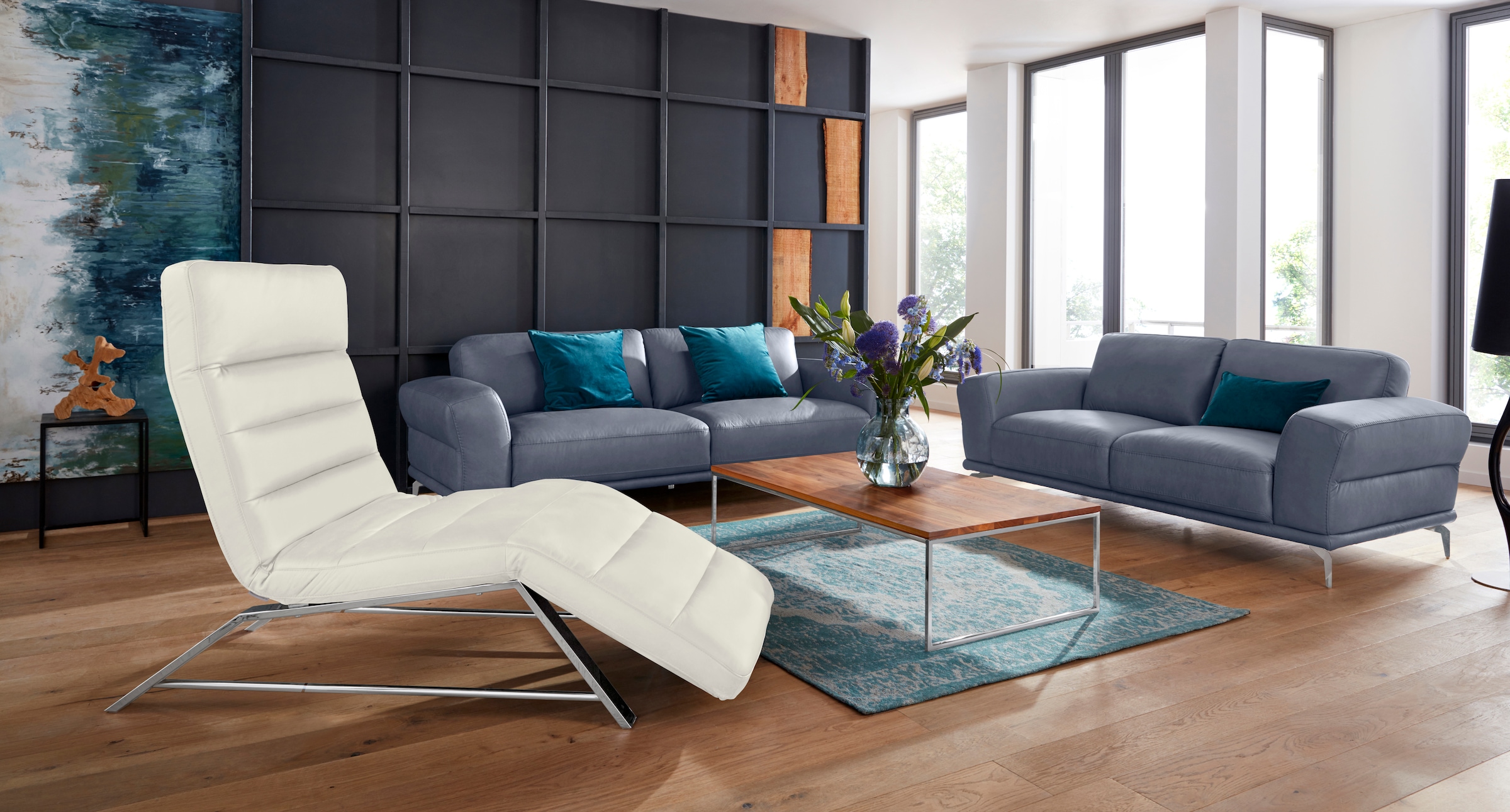 W.SCHILLIG Relaxliege »daily dreams«, Funktionsliege wahlweise mit Motor, Gestell Chrom, Breite 75 cm