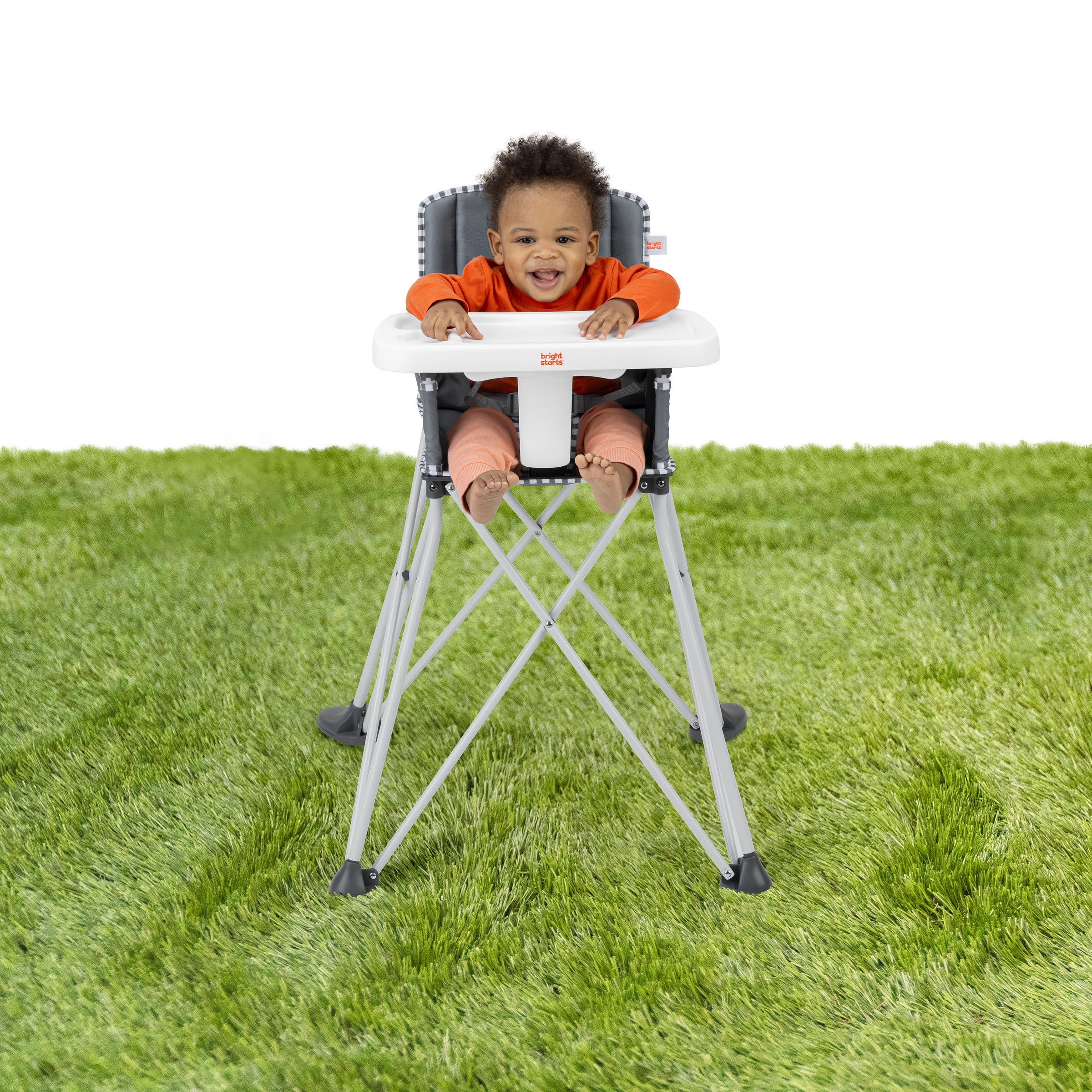 ingenuity Hochstuhl »Pop ‘N Dine Portable High Chair - Grau«, ideal für Unterwegs