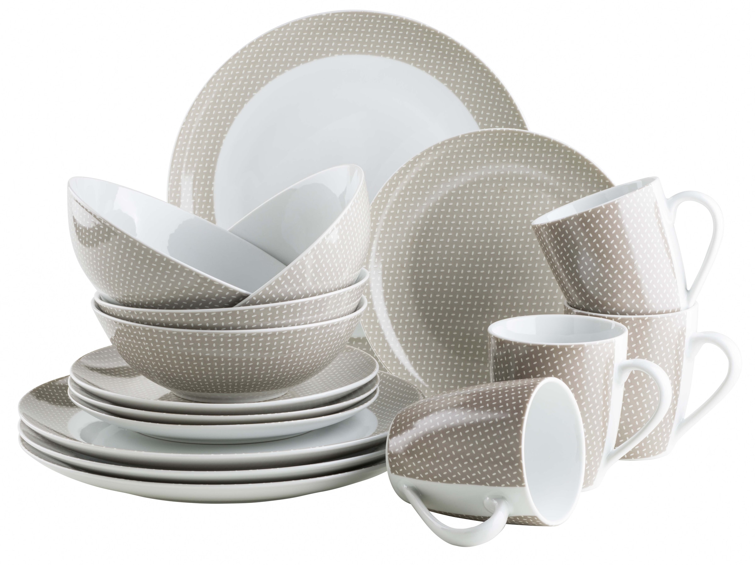 MÄSER Kombiservice »KITCHEN TIME II, Geschirr-Set, Porzellan« günstig online kaufen