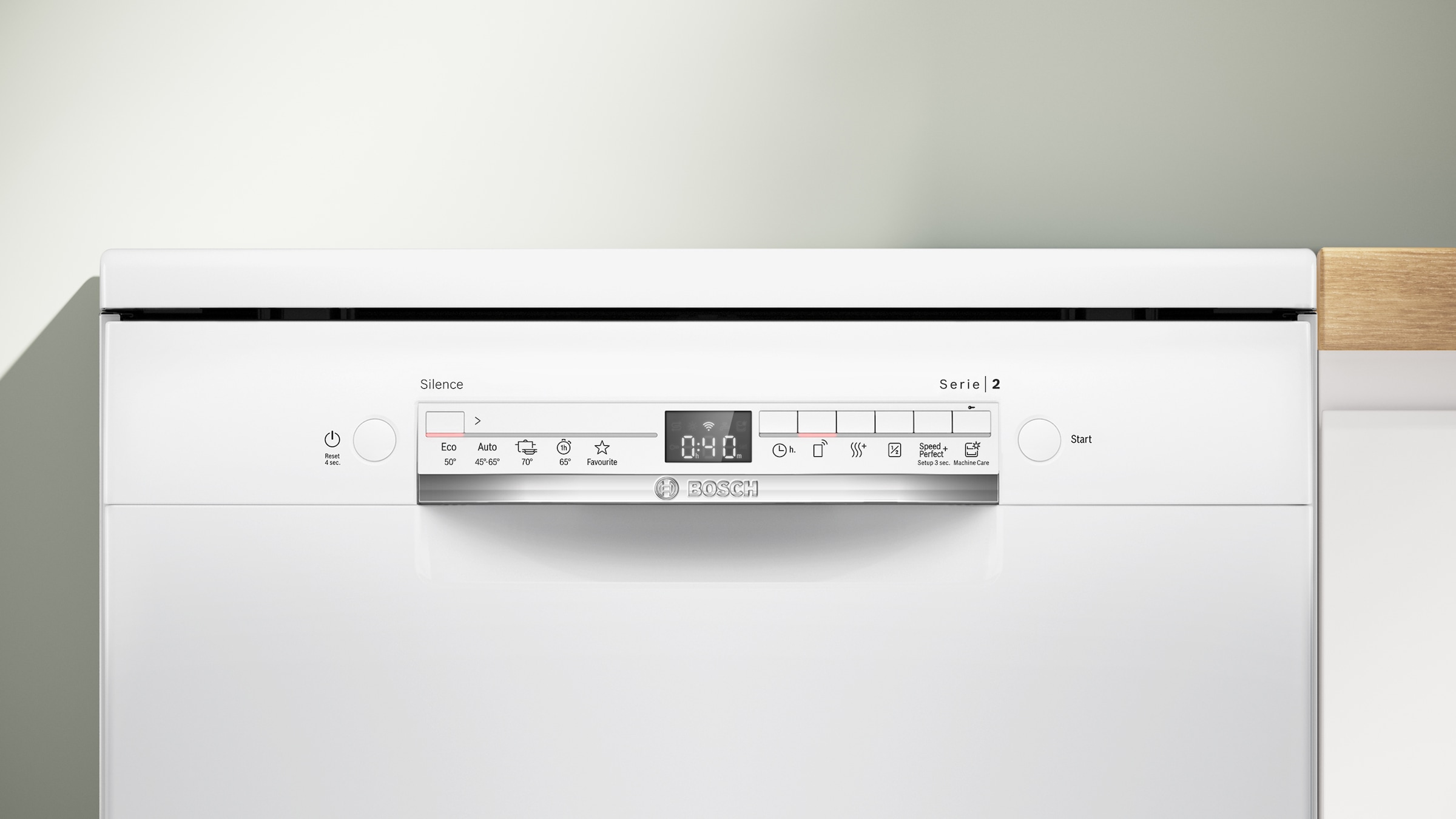 BOSCH Standgeschirrspüler Serie 2 »SMS2HTW08E« 13 tlg. Maßgedecke Geräuschreduktion bis zu 30 Minuten dank Silence on demand