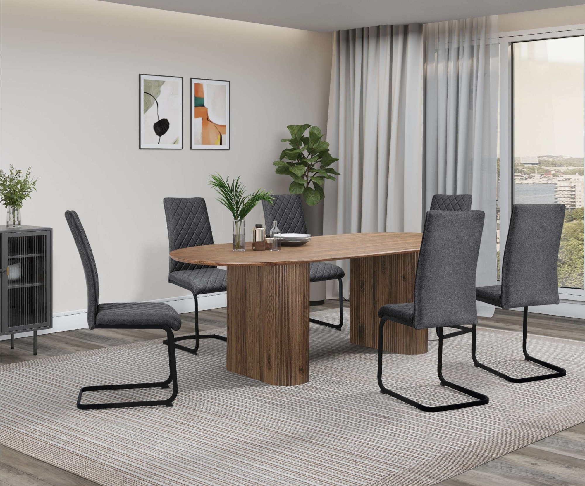 OTTO home Esszimmerstuhl »Valbourg« () Freischwinger, gepolsterte Rückenlehne und Sitzfläche, 2er Set