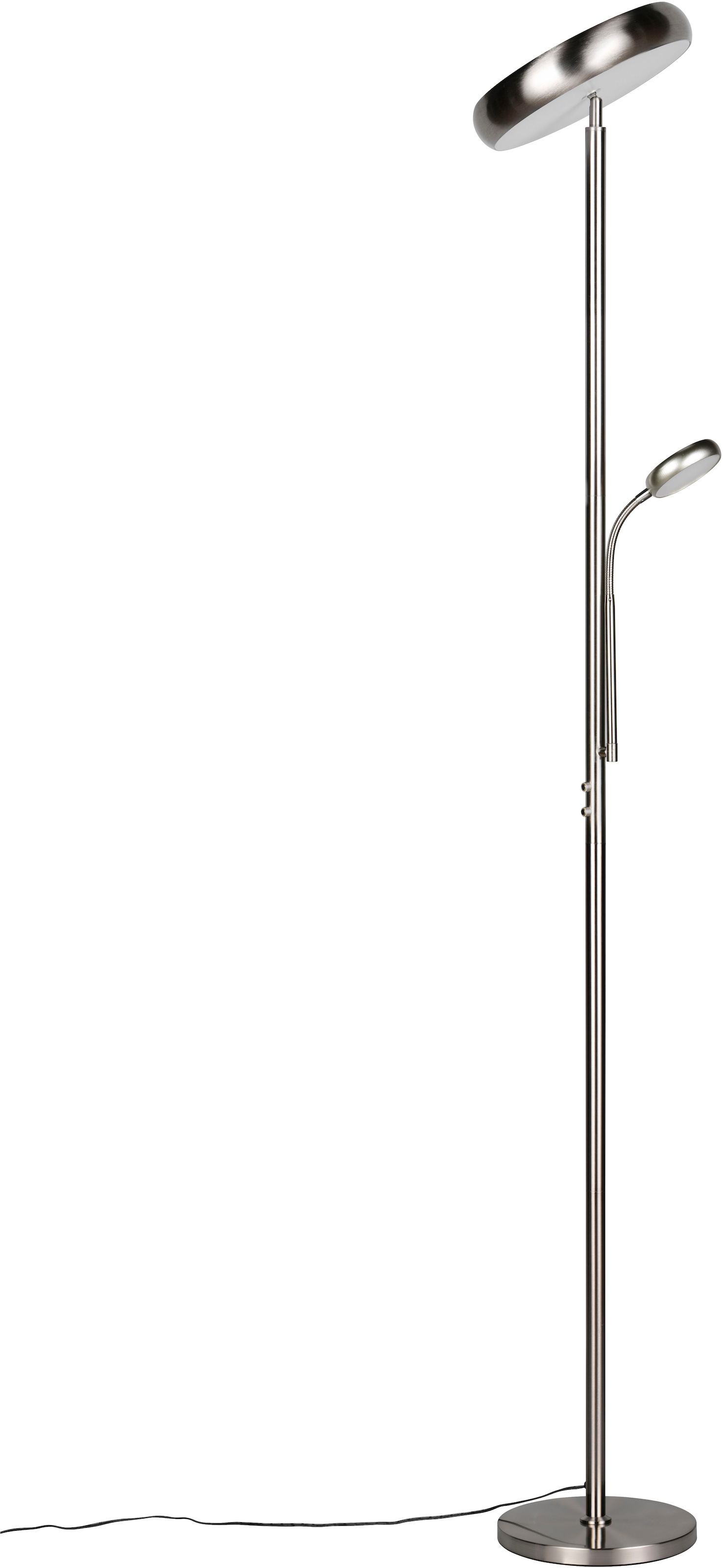 REALITY Leuchten LED Stehlampe »PALERMO, LED Stehleuchte mit Fernbedienung, 27,5W 2000 Lumen CCT« LED-Board 1 Stk. warmweiß - kaltweiß dimmbar, Lichtfarbe einstellbar 3000-6000K warm-/kaltweiß, Höhe 183 cm