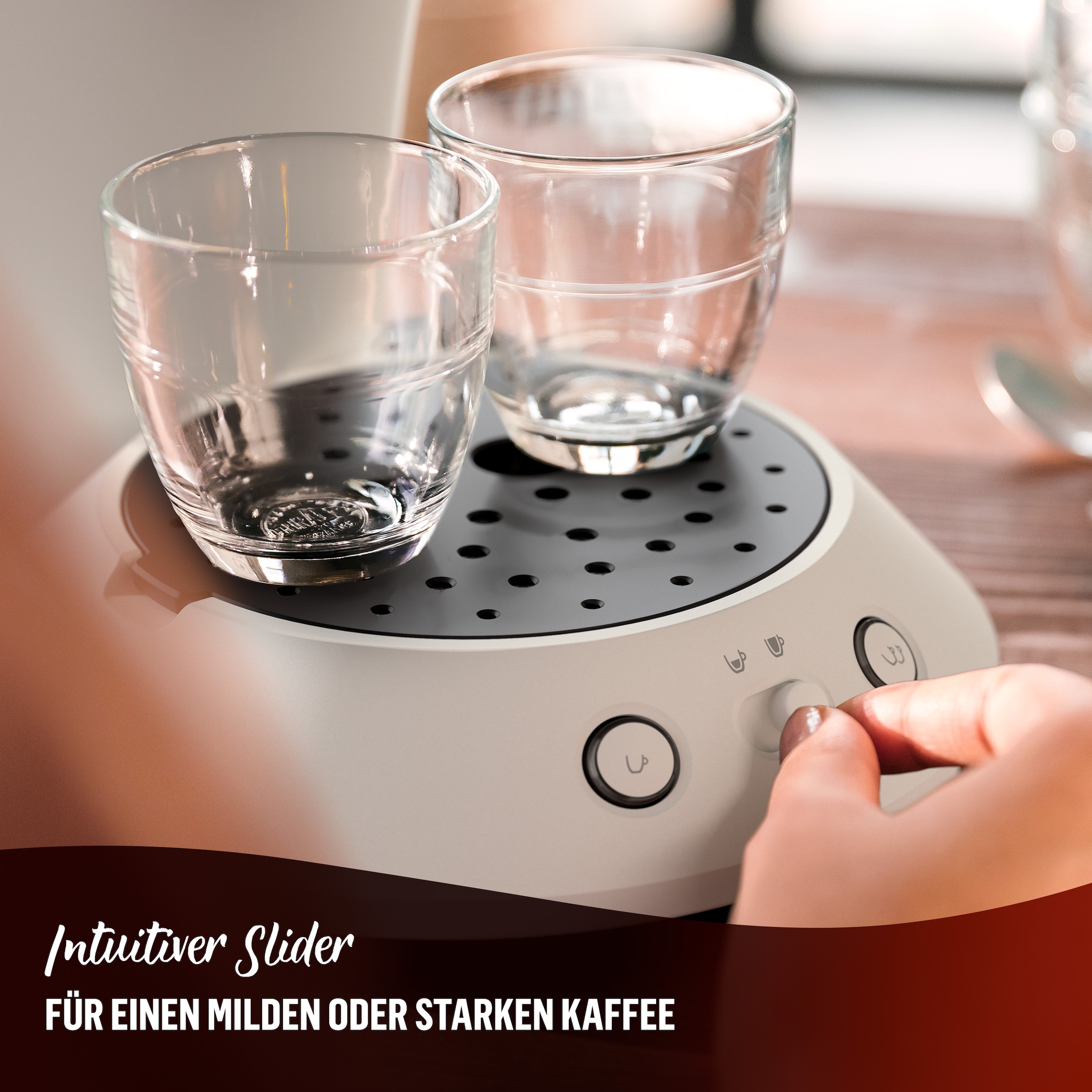 Philips Senseo Kaffeepadmaschine »Original Plus CSA210/10, mit zwei Kaffee-Einstellungen«, aus 28% rec. Plastik, inkl. Gratis-Zugabe (Wert 5 € UVP)