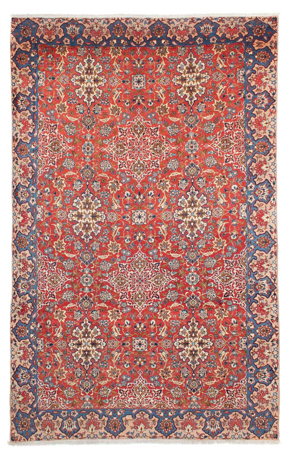 morgenland Wollteppich »Isfahan Medaillon Rosso 322 x 202 cm«, rechteckig, günstig online kaufen