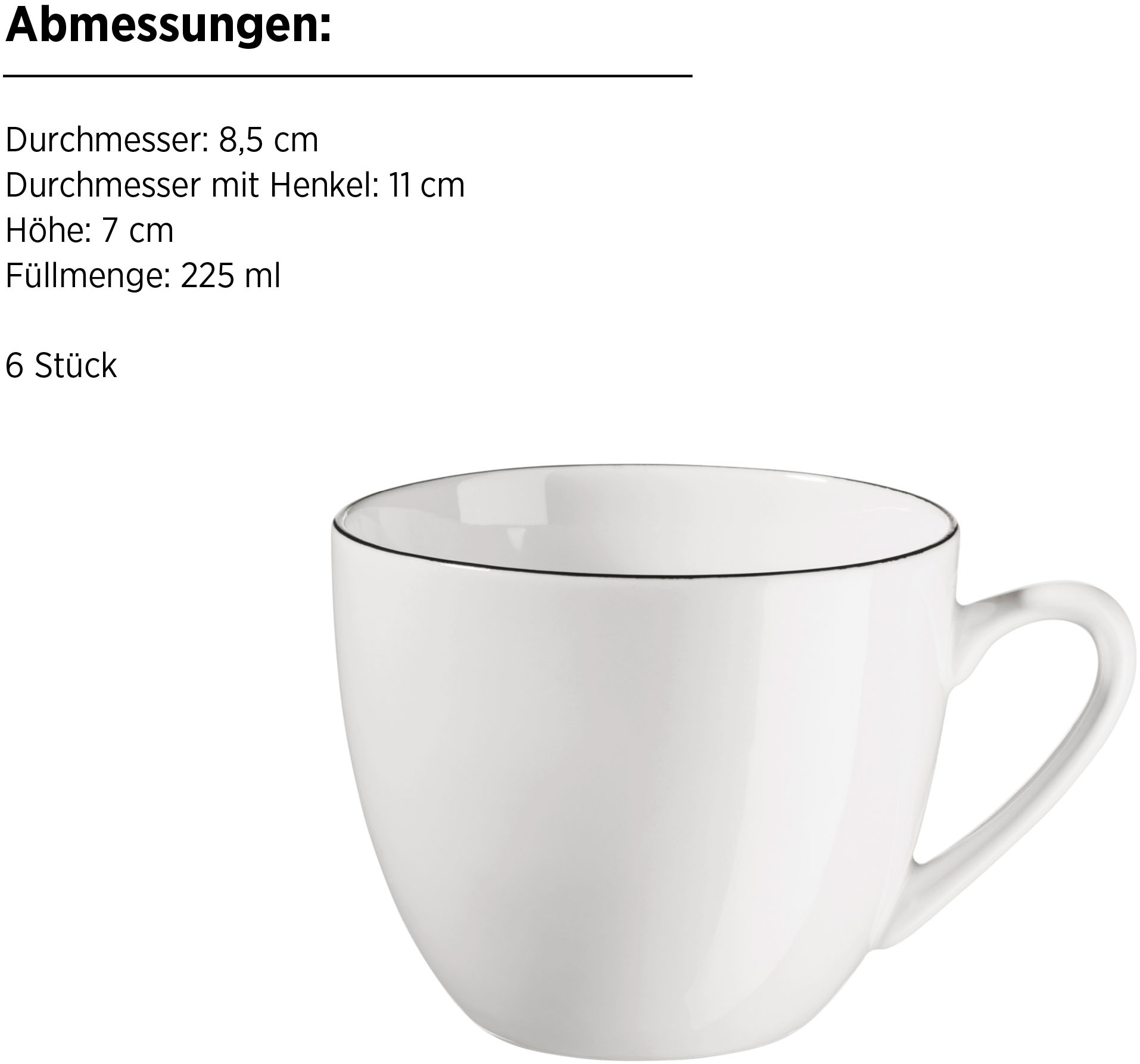 MÄSER Kaffeeservice »FELISE, Kaffeeservice, Porzellan«, (Set, 18 tlg.), Geschirr-Set, Service