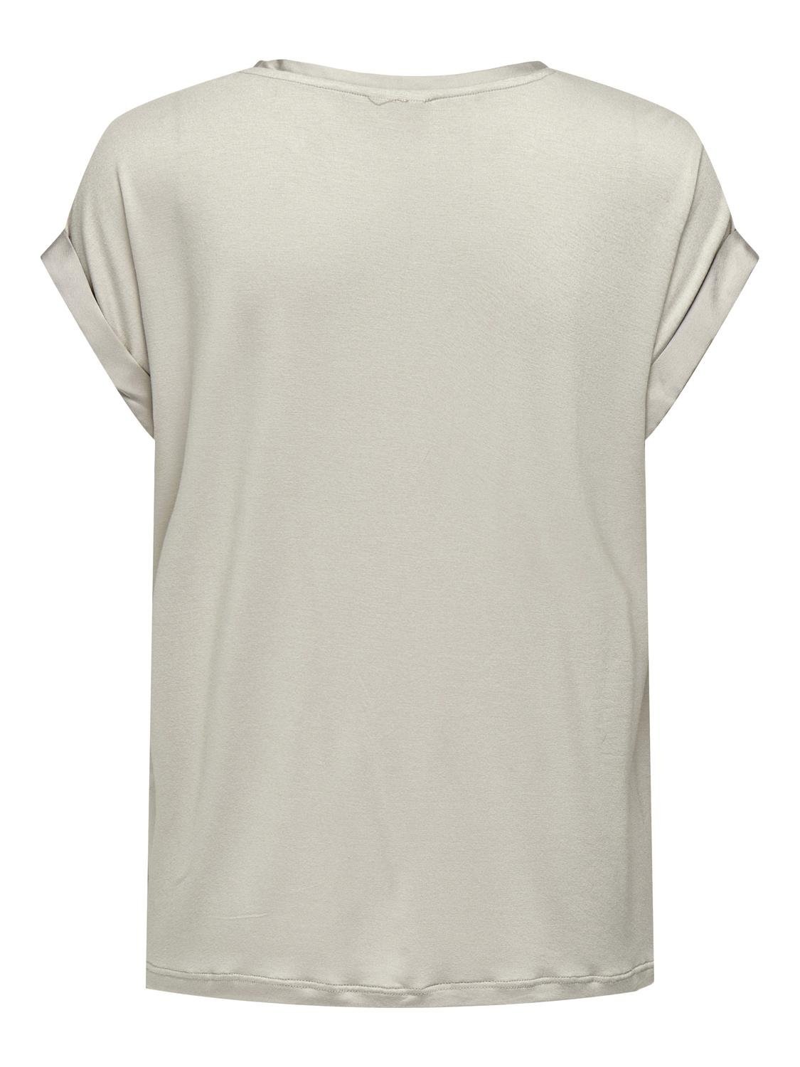 ONLY Kurzarmshirt »ONLLIEKE – Locker geschnitten mit Rundhals für Alltag und Büro«, regular fit, Web, Polyester, Rundhals, unifarben