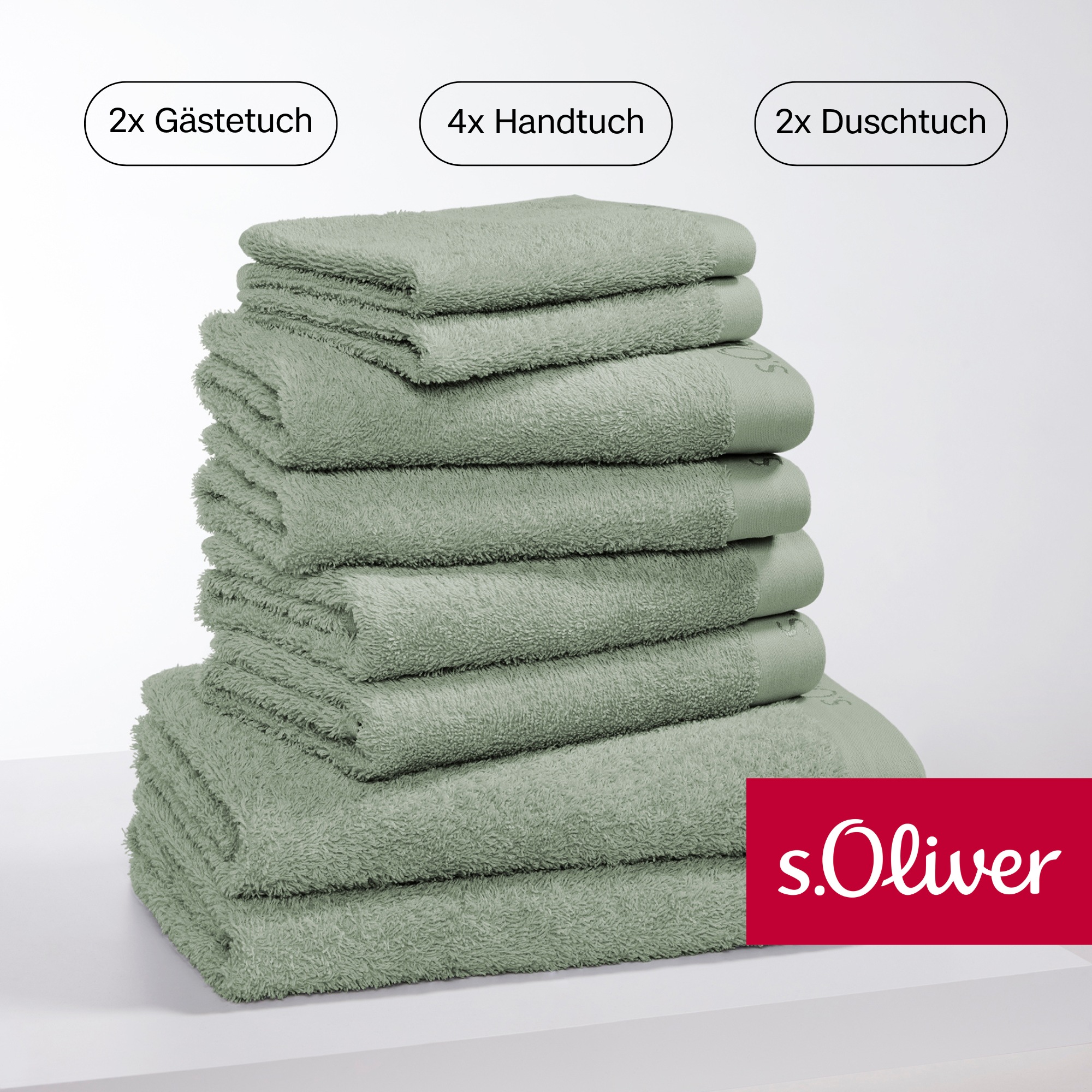 s.Oliver Handtuch Set »s.Oliver, Premium Qualität, 600 gr/m²«, (Set, 8 St., günstig online kaufen