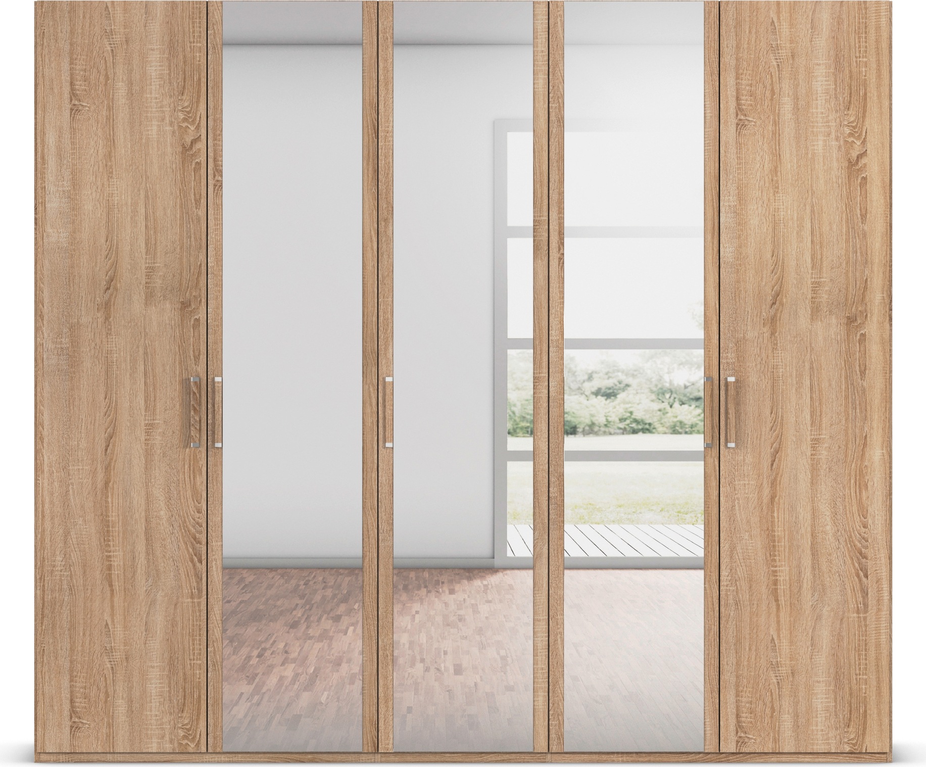 rauch Drehtürenschrank »Kleiderschrank Schrank Garderobe Schlafzimmerschrank EVELYN«, (in 2 Höhen 197 oder 210 cm erhältlich), in elegantem Stil, viel Stauraum 3 Breiten und 2 Höhen MADE IN GERMANY