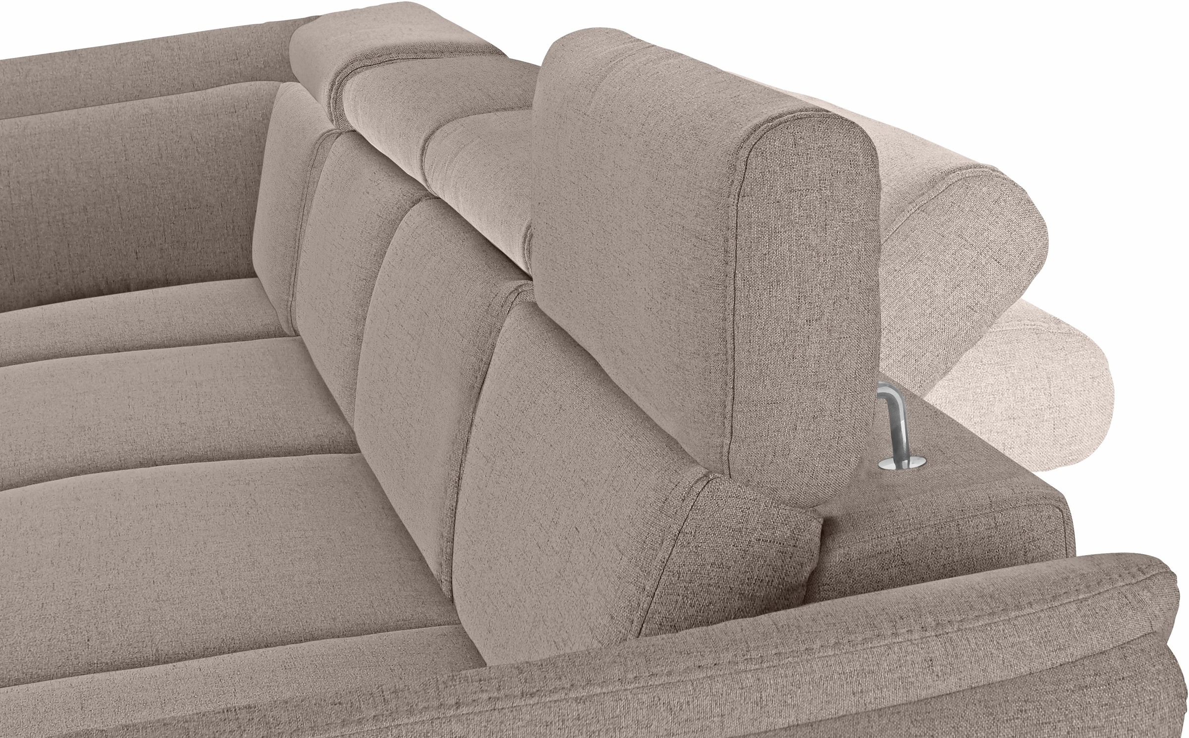 sit&more Wohnlandschaft »Avignon U-Form«, wahlweise mit Bettfunktion und Stauraum, inklusive Kopfteilverstellung