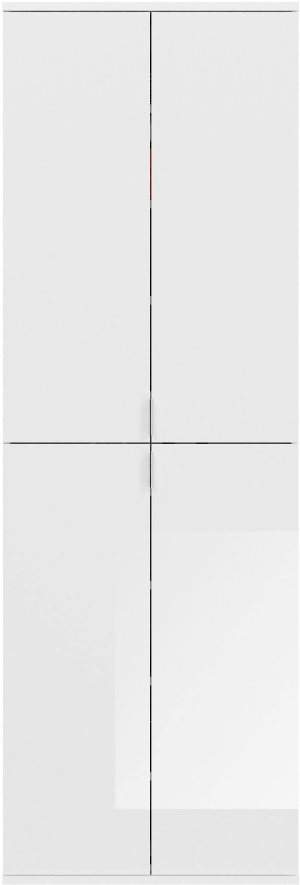 INOSIGN Garderoben-Set »Trondheim, Breite 122cm, best. aus 2 Schränken, 8 Türen, 18 Fächer«, (Set, 2 St.), inkl. ausziehbarer Kleiderstange, Garderobenschrank, Kleiderschrank