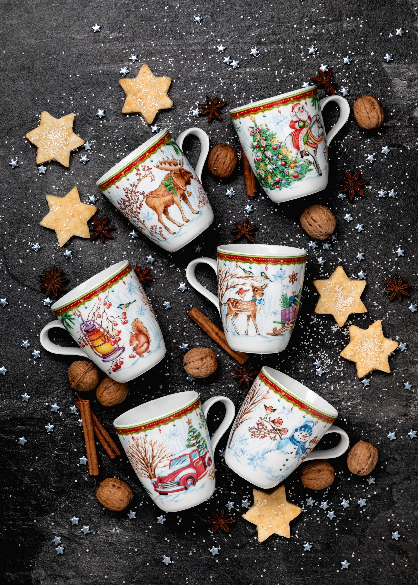 Seltmann Weiden Becher »Life - Schneemann« Becher mit Henkel 0,40 l und weihnachtlichem Dekor