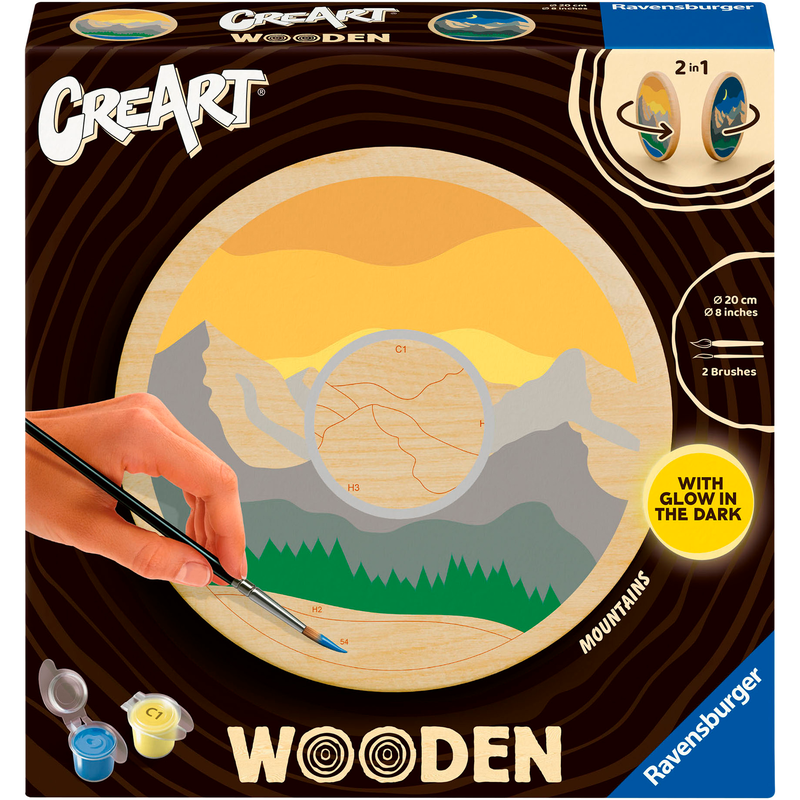 RAVENSBURGER Malen nach Zahlen »CreArt, Wooden, Mountains« Made in Europe bunt