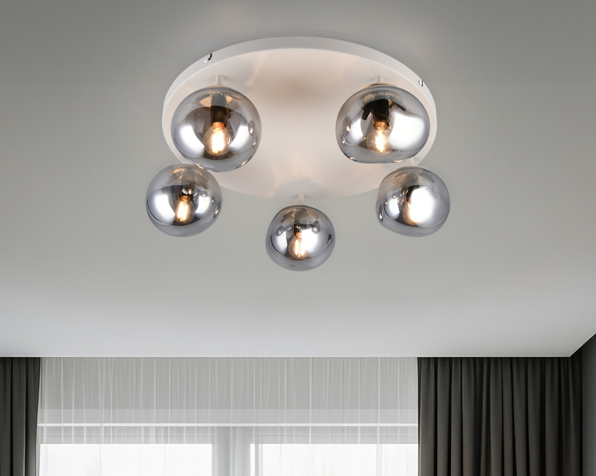 s.Oliver Deckenleuchte »ANJELLA, Deckenlampe exkl. E14, in warm grey (beige günstig online kaufen
