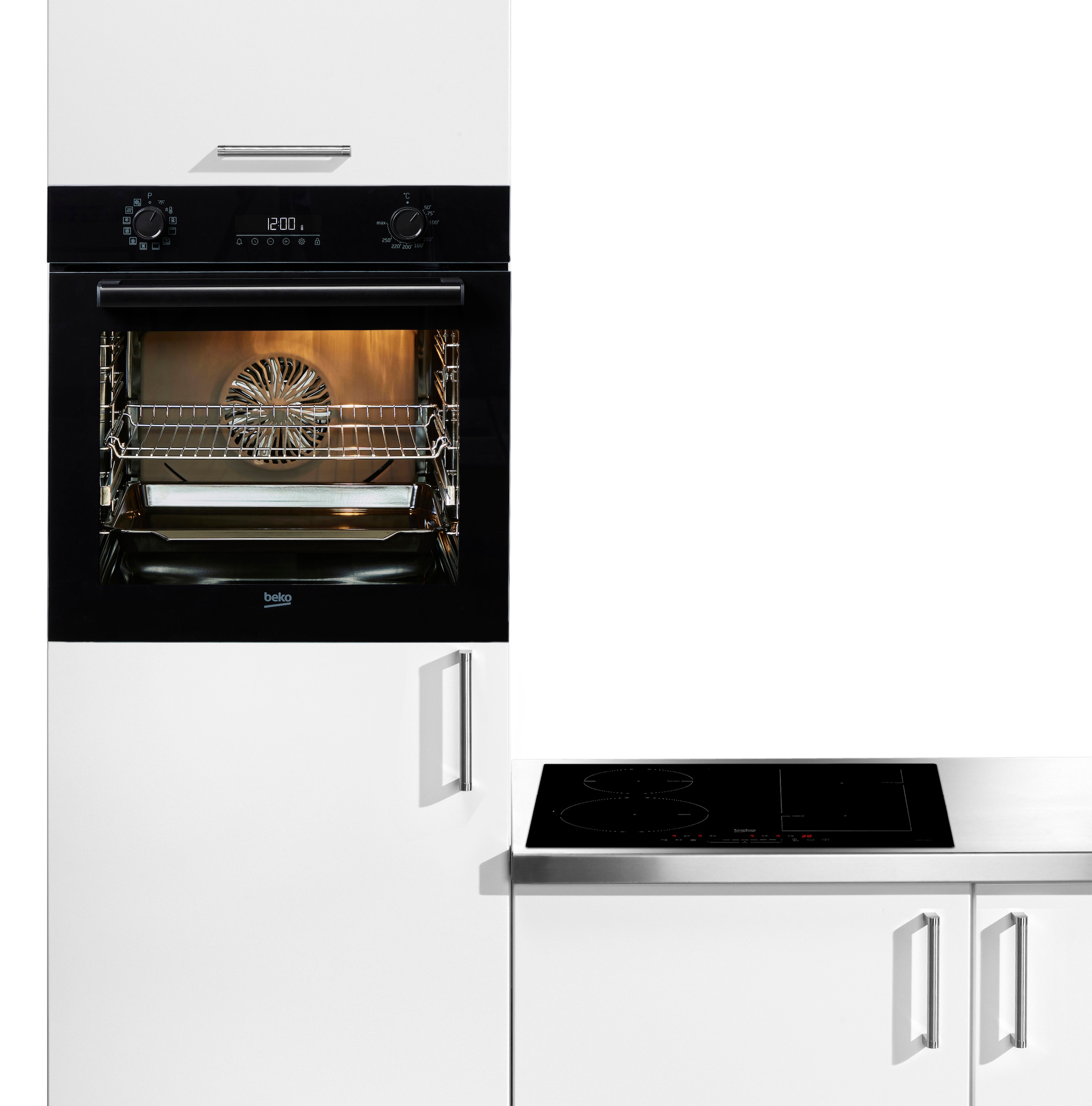BEKO Backofen-Set »Elbe« mit 1-fach-Teleskopauszug Set, 2 Stk. tlg. Mit AirFry knusprig frittieren im Ofen – ganz ohne zusätzliches Fett
