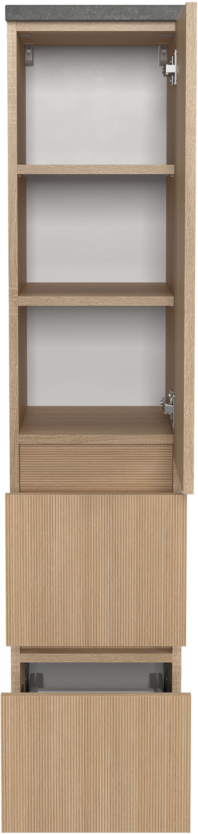 welltime Badmöbel-Set »Set 120 cm breit, Badmöbel mit LED-Beleuchtung«, Held Möbel, 5tlg. Unterbecken-Set, Eixo