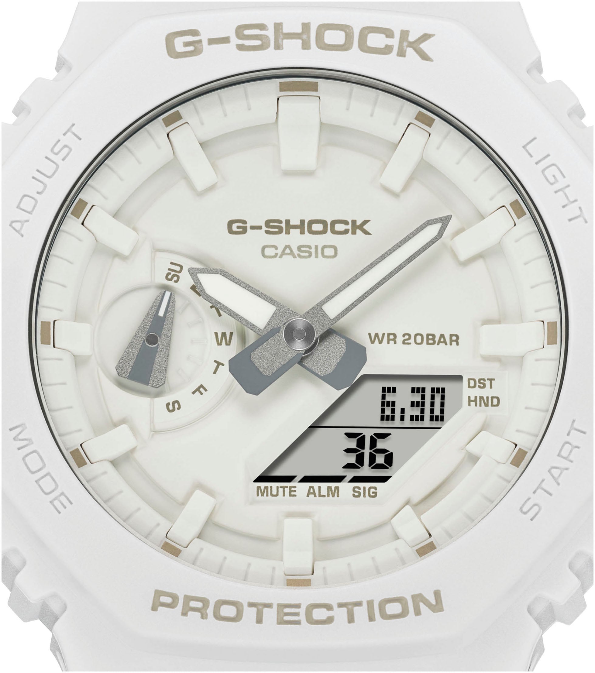 CASIO G-SHOCK Chronograph, Quarzuhr,Armbanduhr,Herrenuhr,digital, bis 20bar wasserd.Resinbarmband