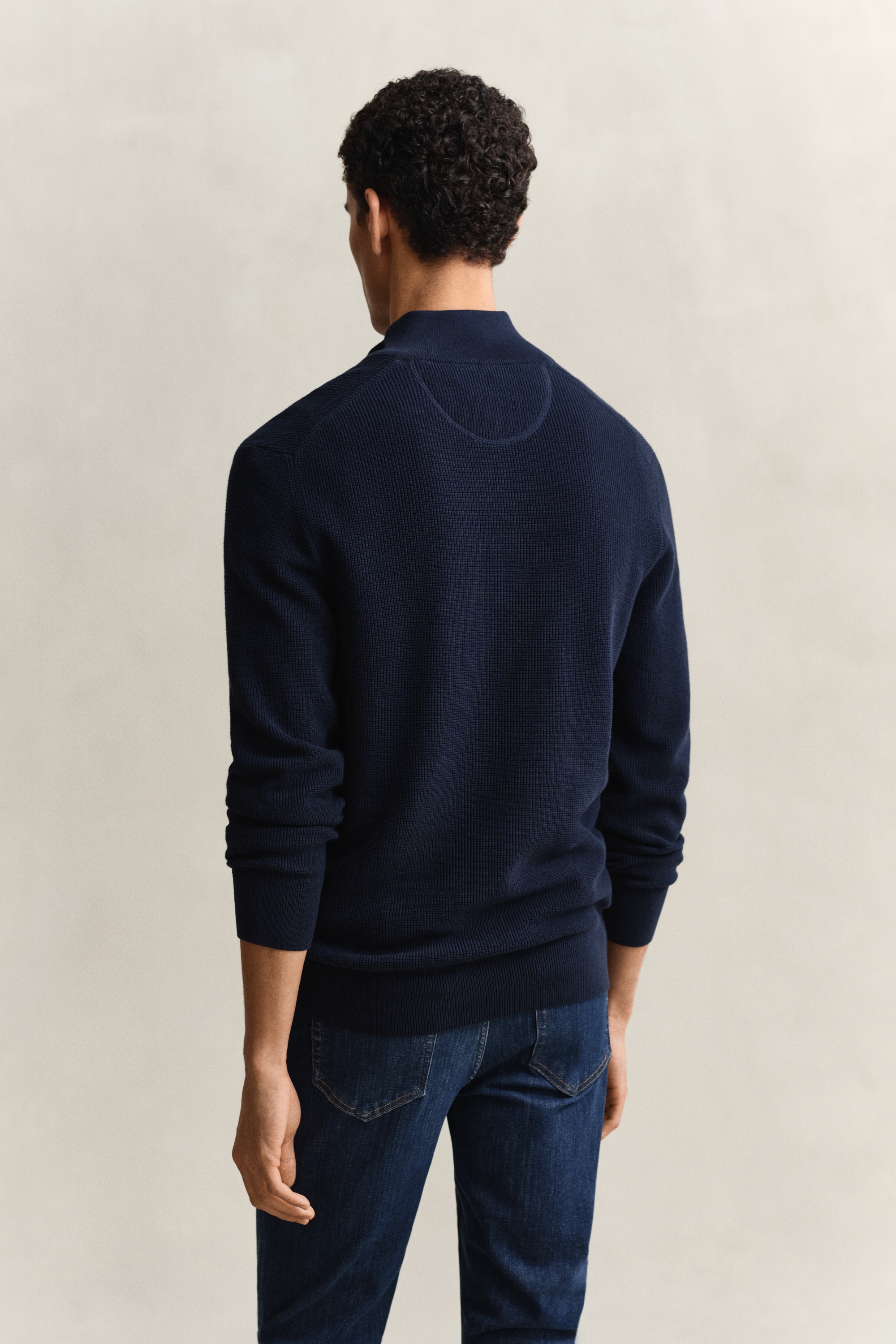 Gant Troyer »MICRO TEXTURED COTTON HALF ZIP« Regular fit mit Troyerkragen