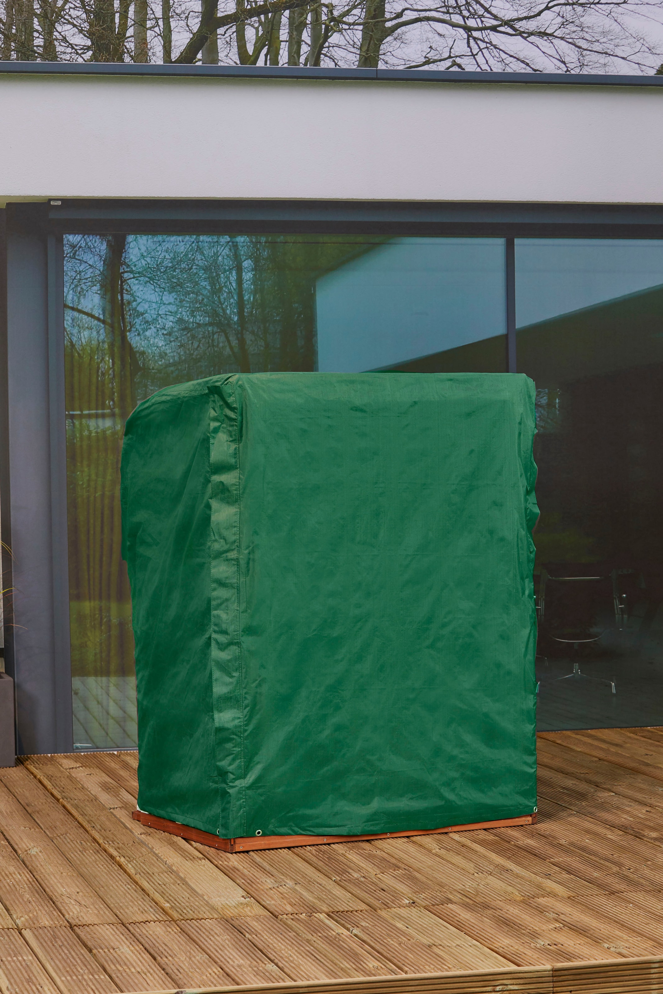 winza outdoor covers Strandkorb-Schutzhülle »Premium«, BxTxH: 105x105x160/135 cm, Wasserdicht, 100 % recycelbar, grün