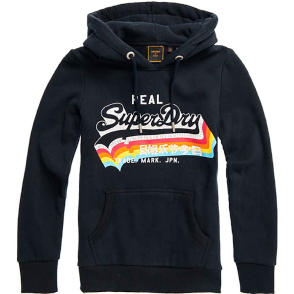 Superdry Kapuzensweatshirt »Vintage Logo Overhead Hoodie«, kuschelige Premium Sweatqualität mit Rainbow Design
