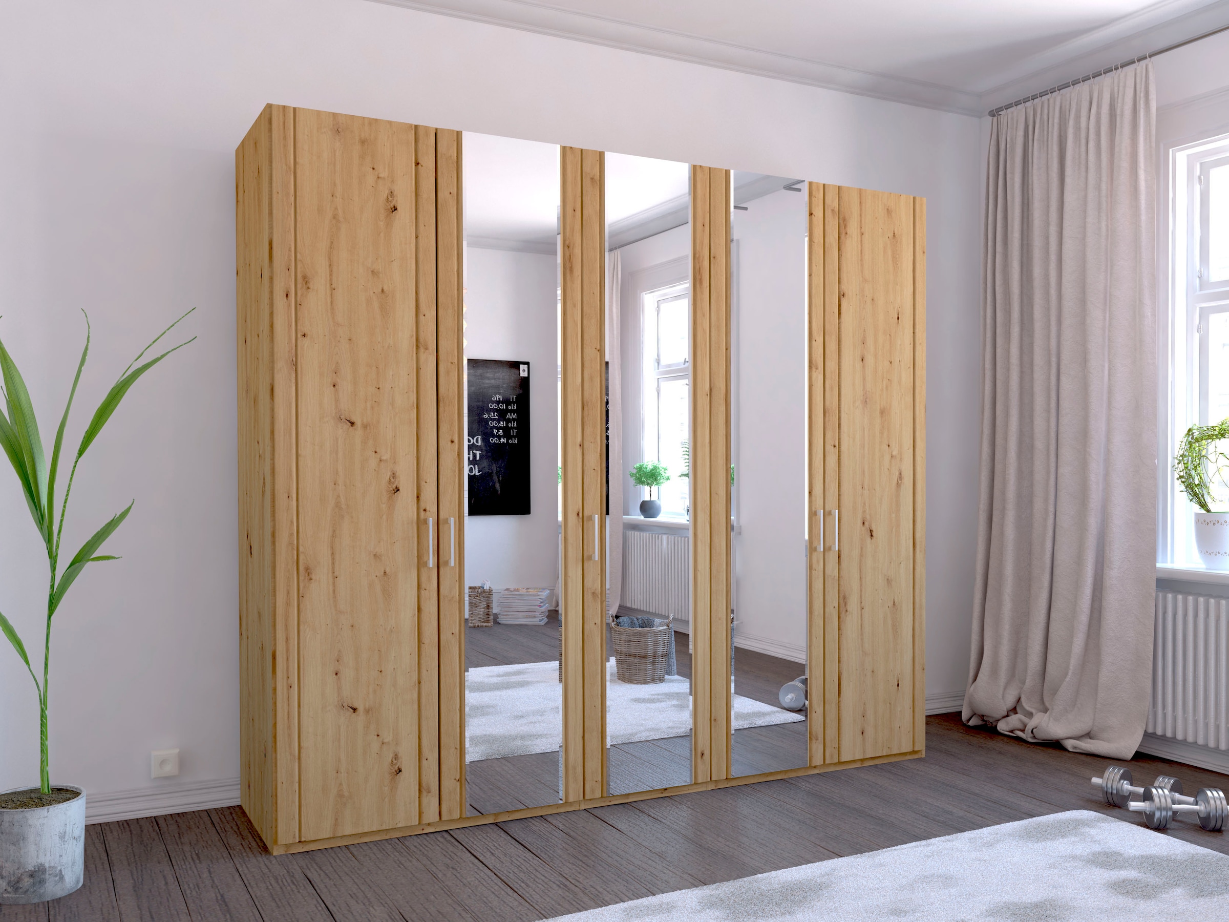 WIEMANN Drehtürenschrank »Mainau« mit Holz- und Spiegeltüren günstig online kaufen