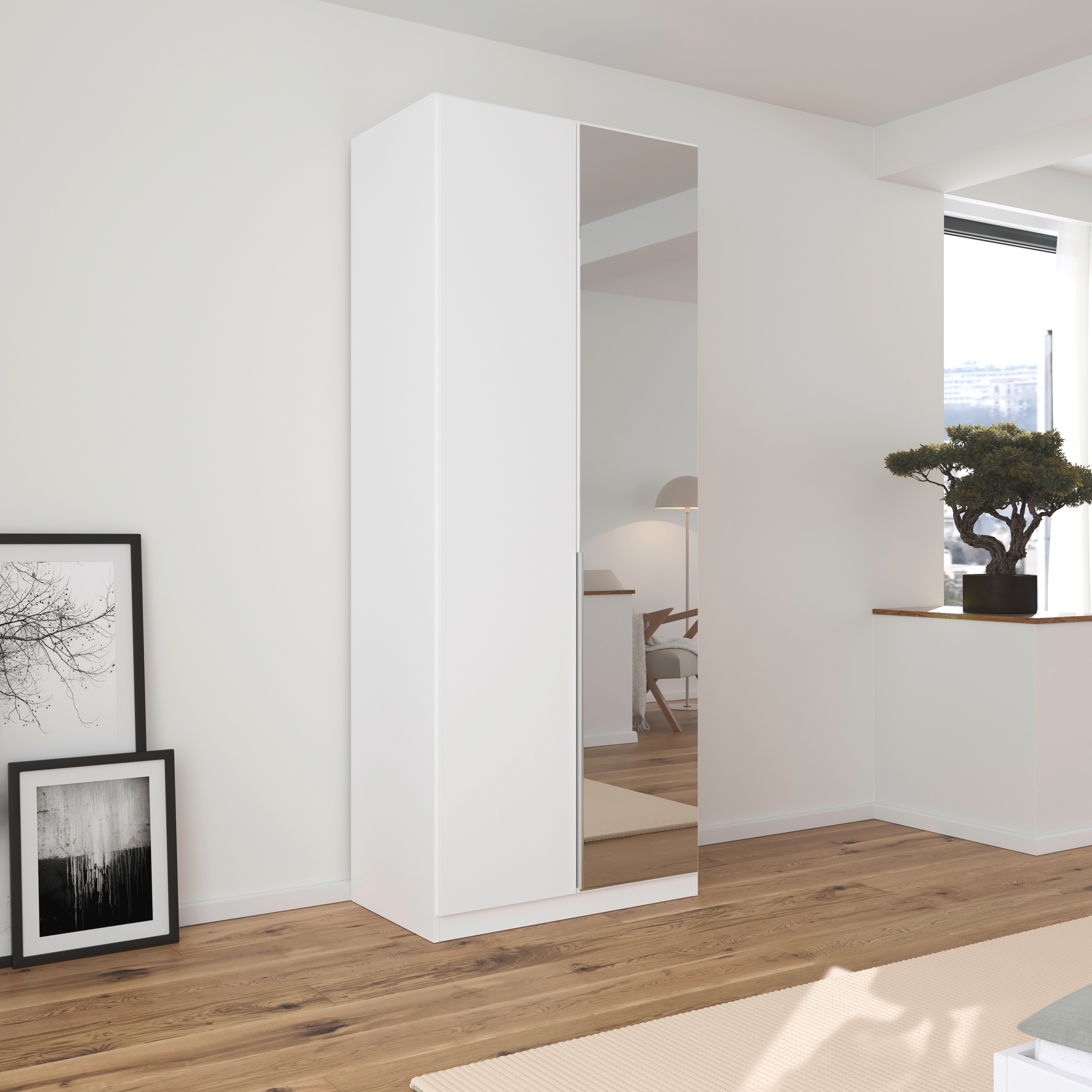rauch Drehtürenschrank »Kleiderschrank Schrank Garderobe AGORDO mit Dekor- oder Hochglanzfront«, (in zwei Griff-Farben, Breiten 91-360 cm), durchdachte Innenausstattung, in 7 Breiten und 2 Höhen MADE IN GERMANY