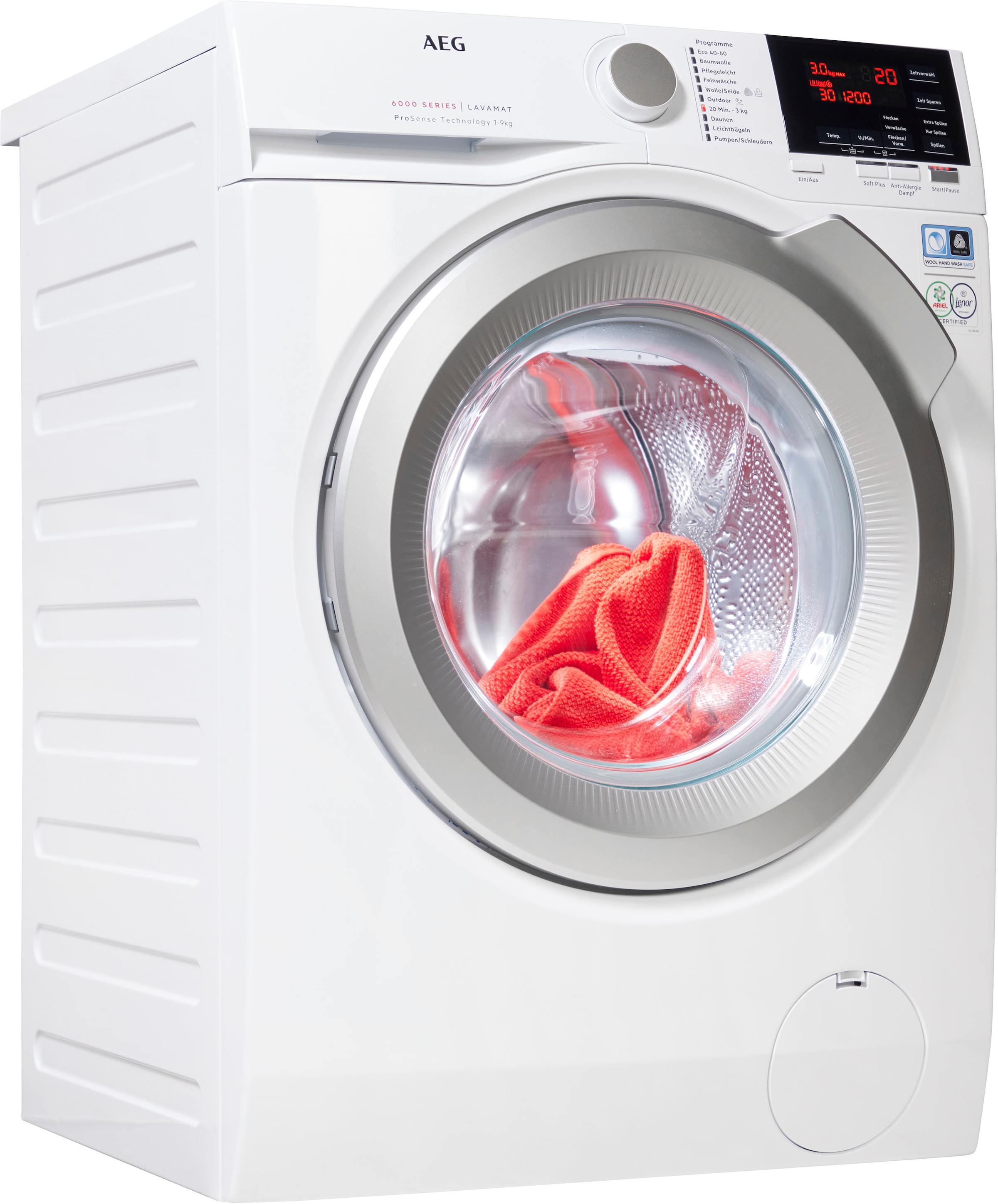 AEG Waschmaschine »L6FB49VFL«, Serie kg, 1400 mit U/min, Rechnung 9 6000, L6FB49VFL, kaufen auf Anti-Allergieprogramm