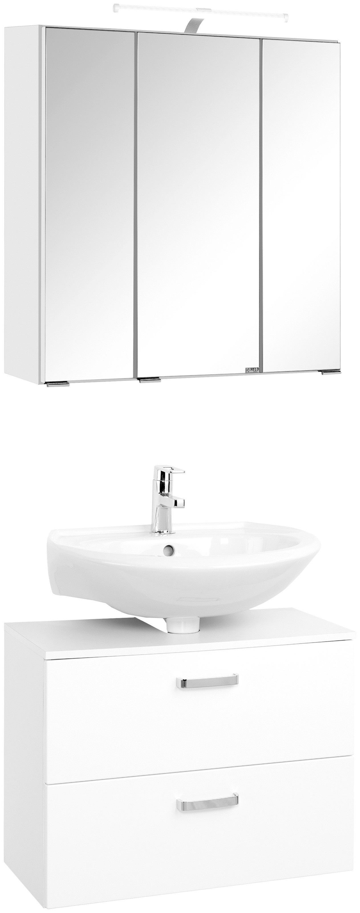 welltime Badmöbel-Set »Dorina«, (2 St.), Breite 60 cm, Spiegelschrank mit L günstig online kaufen
