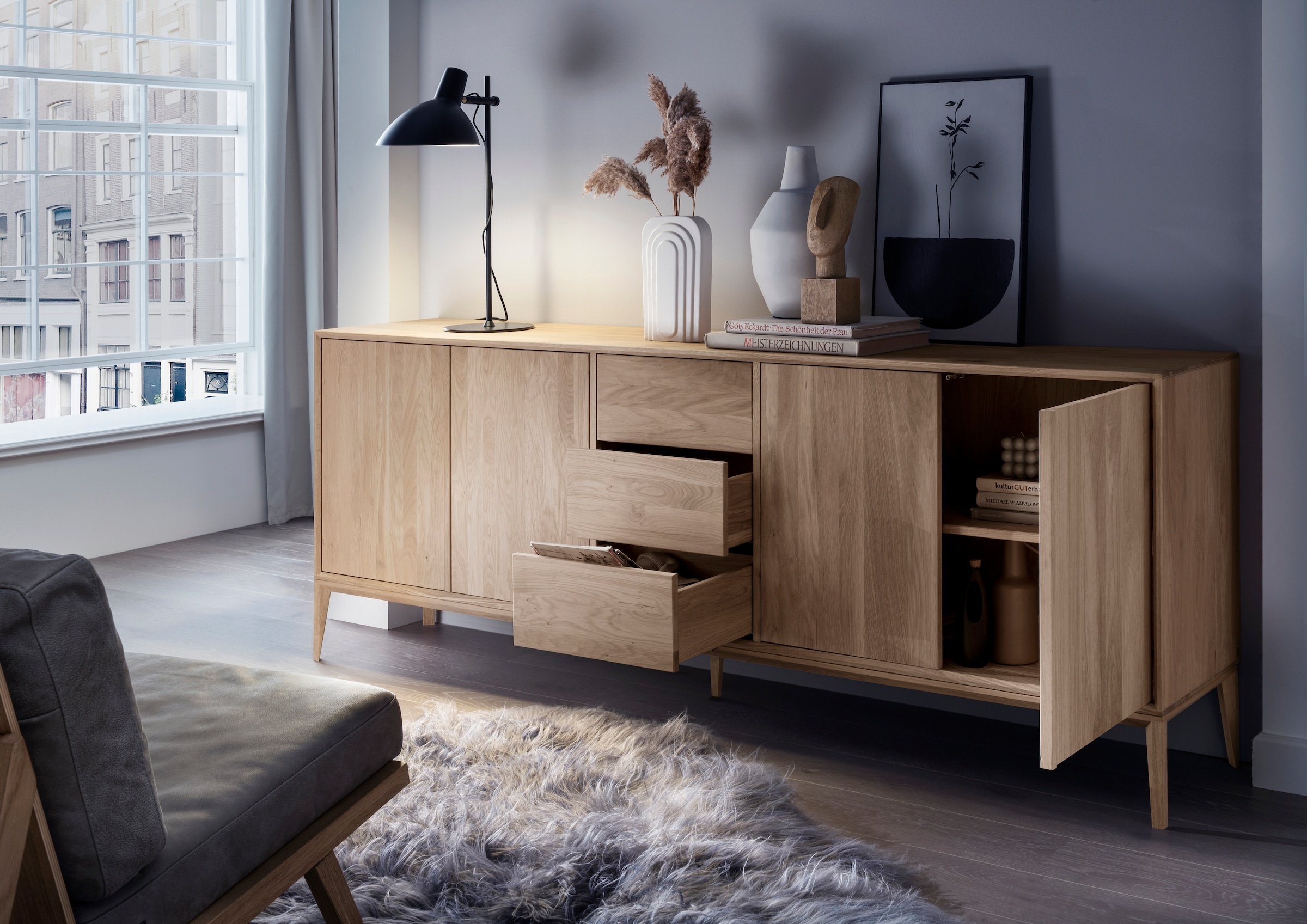 Home affaire Sideboard »Koda«, Schubladen und Türen mit push to open funktion