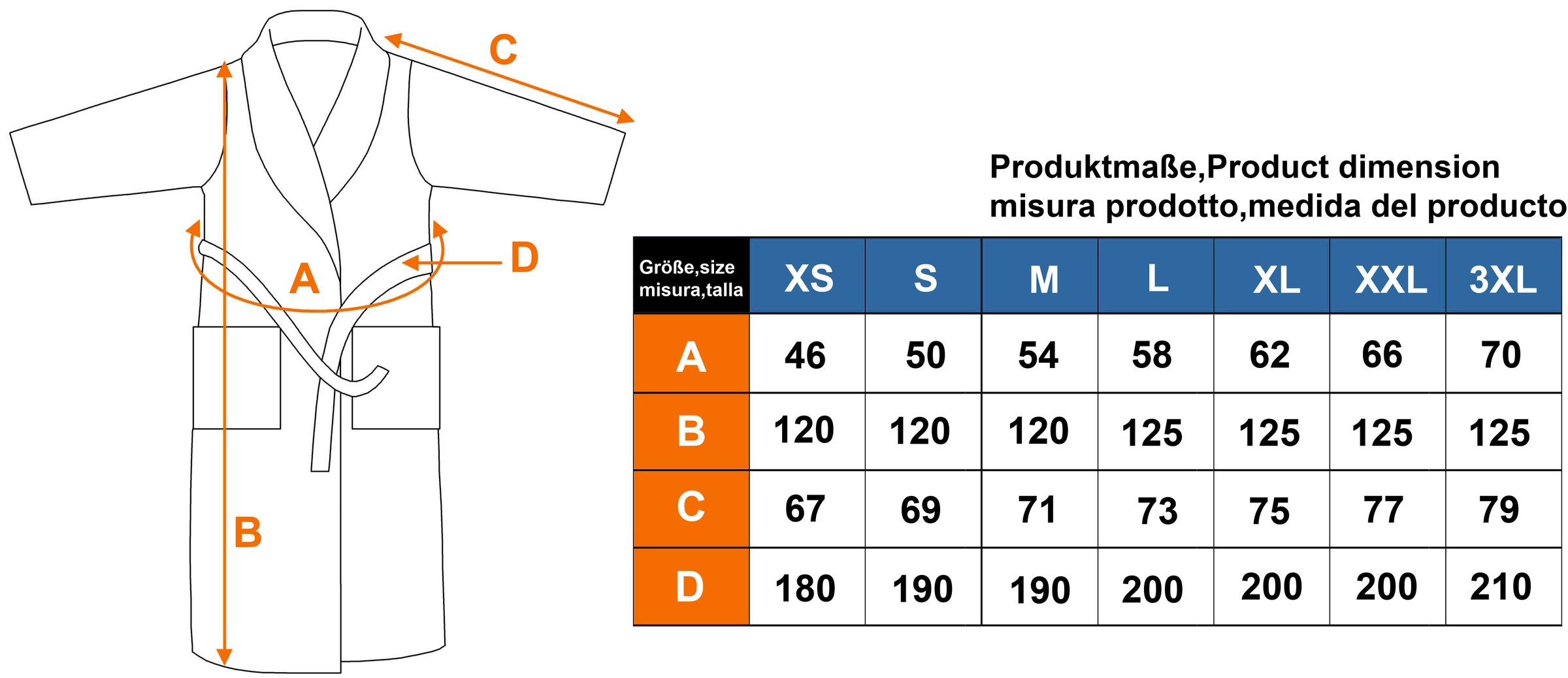 Bruno Banani Damenbademantel »Clement«, (1 St.), 100% Baumwolle, einfarbig, glänzende Streifen-Bordüre, Taschen, S-3XL