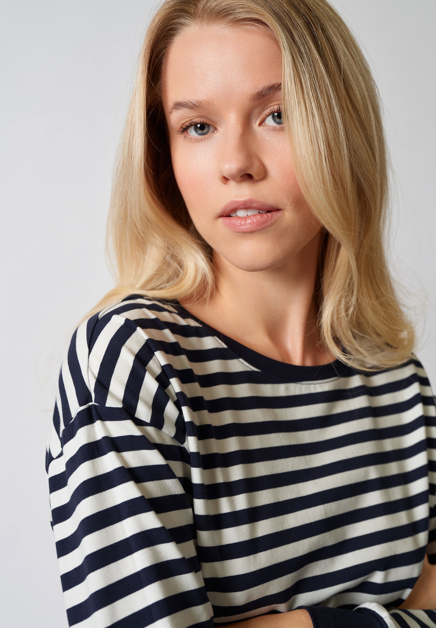 Skiny Sleepshirt »Night In Mix & Match« mit Rundhalsausschnitt, langärmelig, Cotton-Mix, bequem