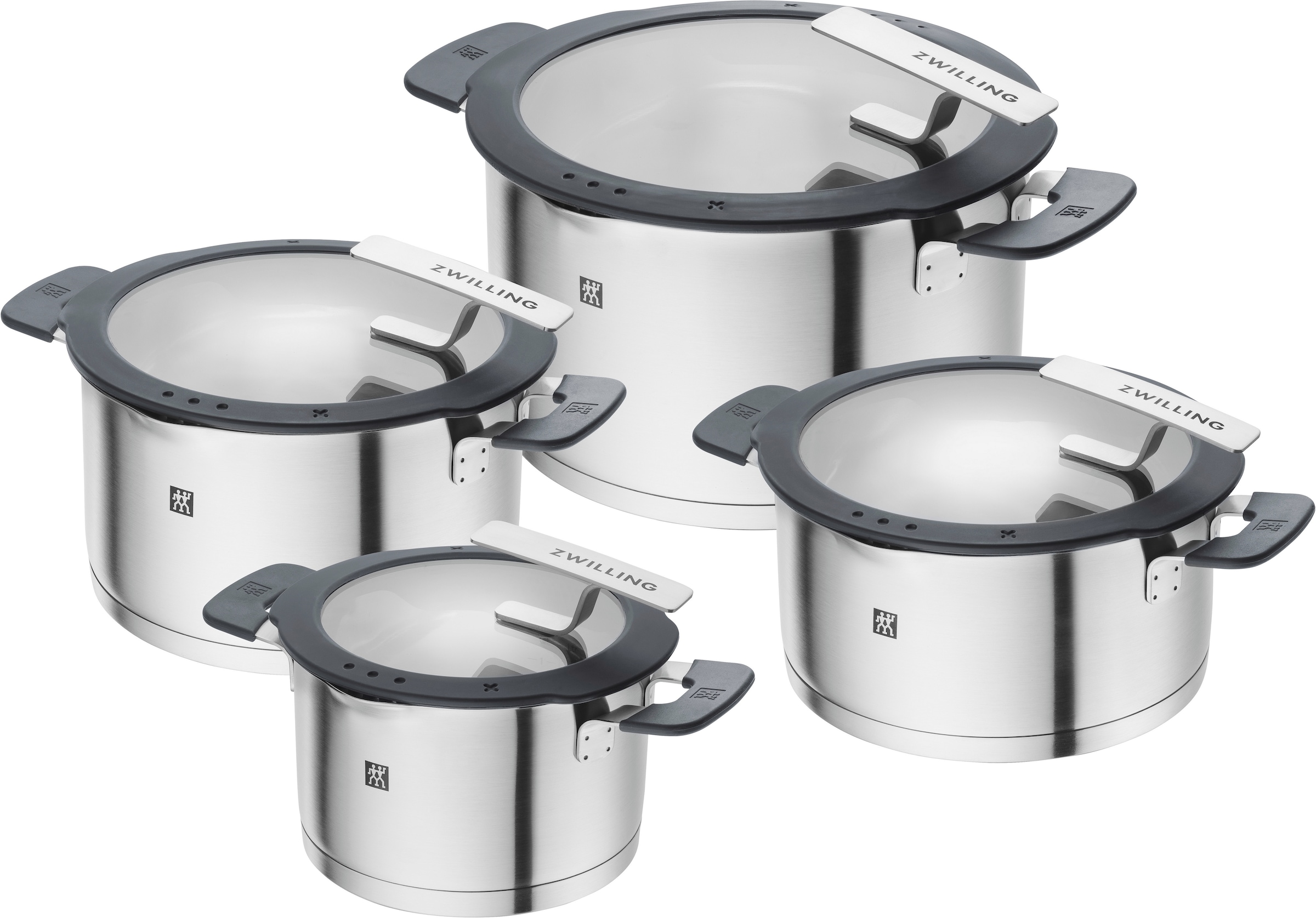 ZWILLING Topf-Set »Simplify« Set, 4 Stk. tlg. Edelstahl Silberfarben